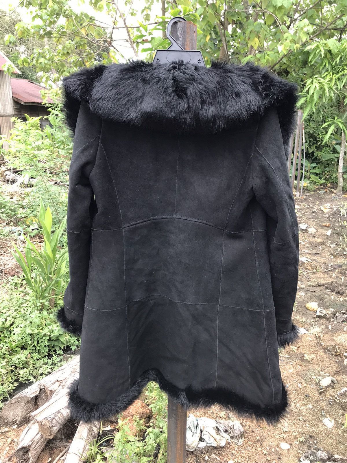 Other 🖤 Black Suede Sheep Shearling Jacket Coat Tuscana Trim Size US M / EU 48-50 / 2 - 3 Thumbnail