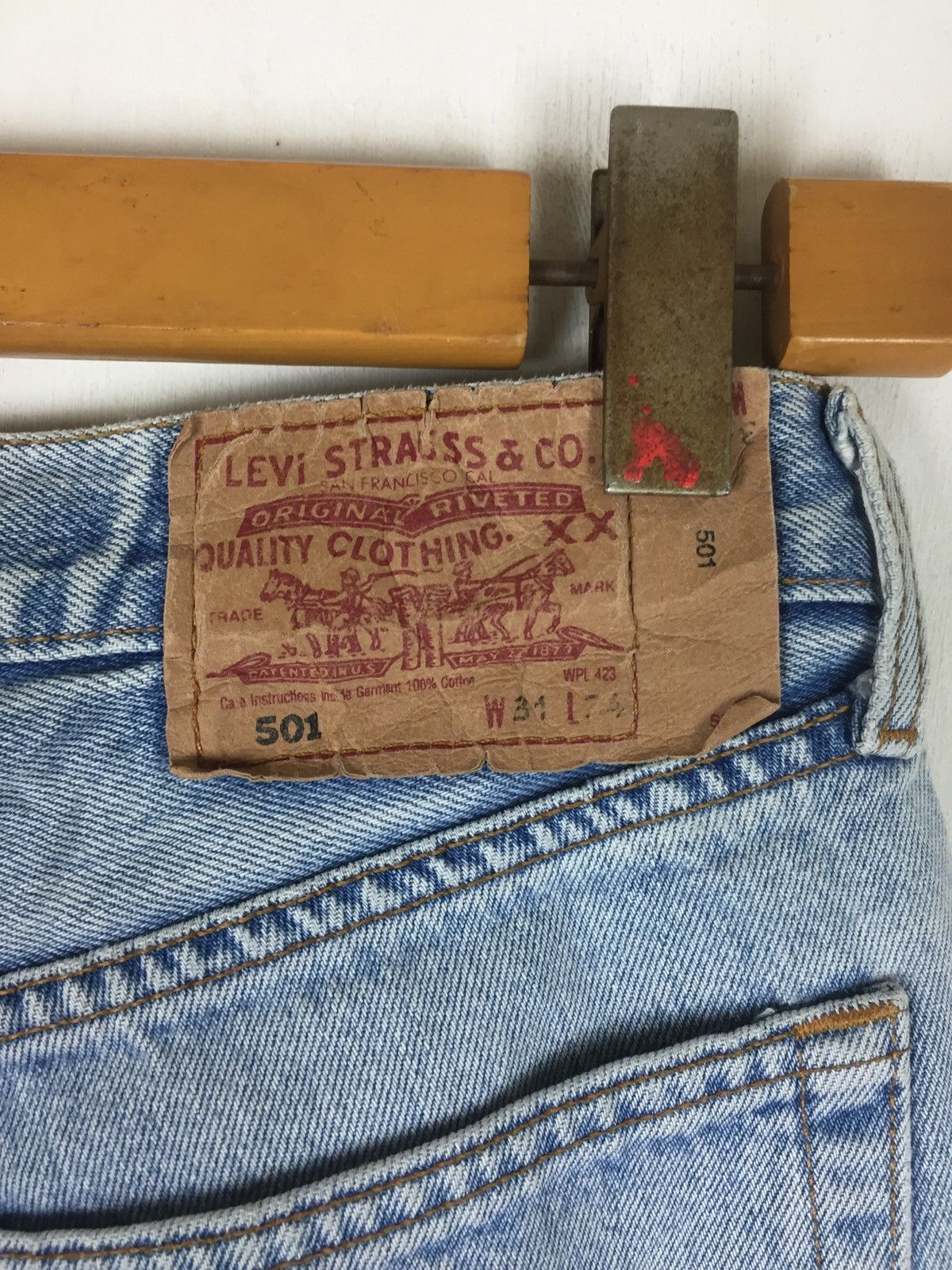 Levi's × Levi's Vintage Clothing Vintage Levis 501 Light Wash Made in USA Kurt kobain Style Size US 30 / EU 46 - 8 Thumbnail