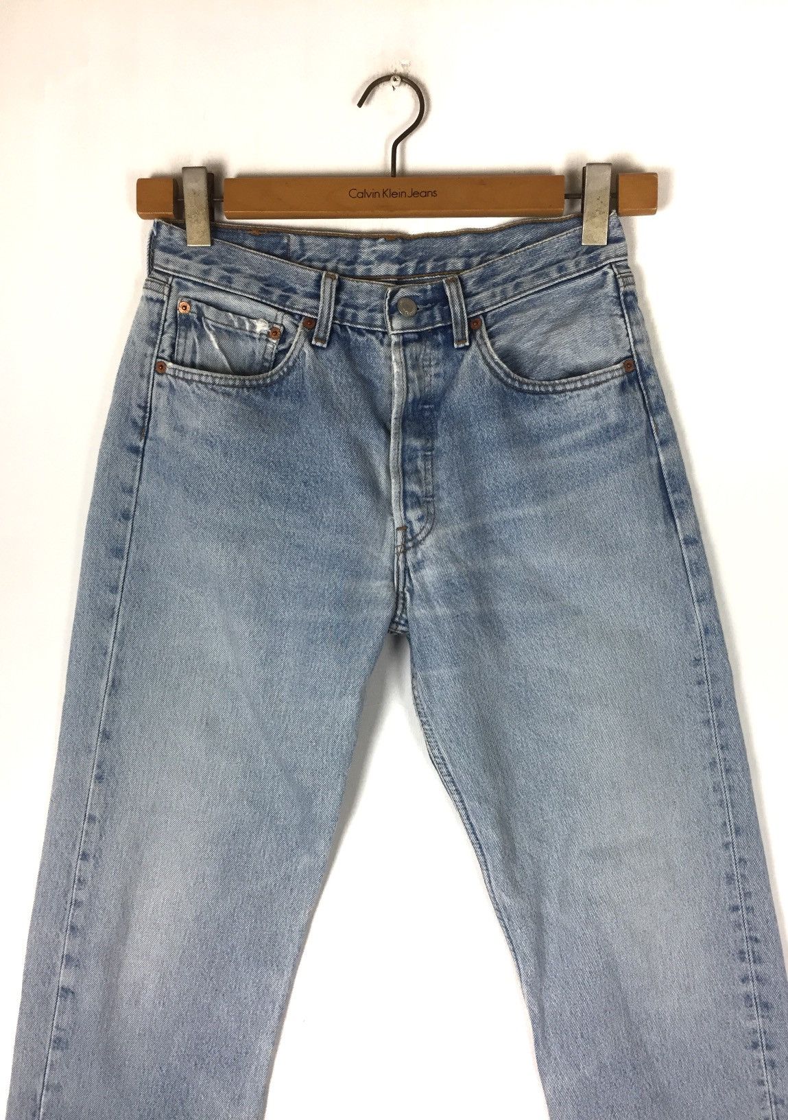 Levi's × Levi's Vintage Clothing Vintage Levis 501 Light Wash Made in USA Kurt kobain Style Size US 30 / EU 46 - 3 Thumbnail