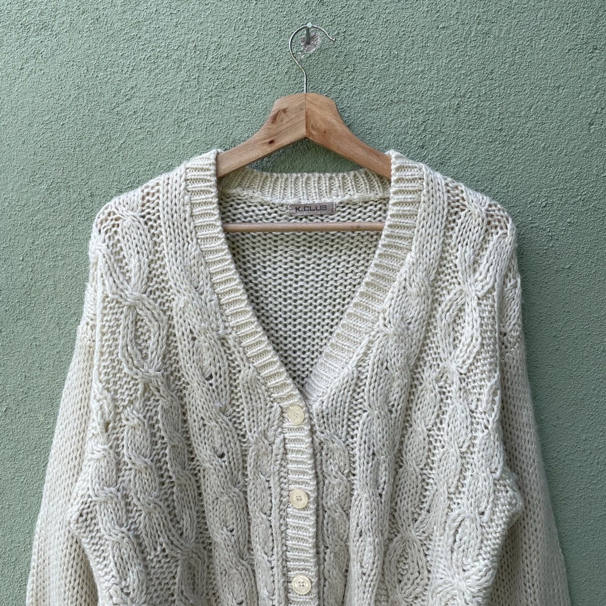 Aran Isles Knitwear Vintage K-Club Knit Cardigan Knitwear Like Kurt Cobain Size US M / EU 48-50 / 2 - 3 Thumbnail