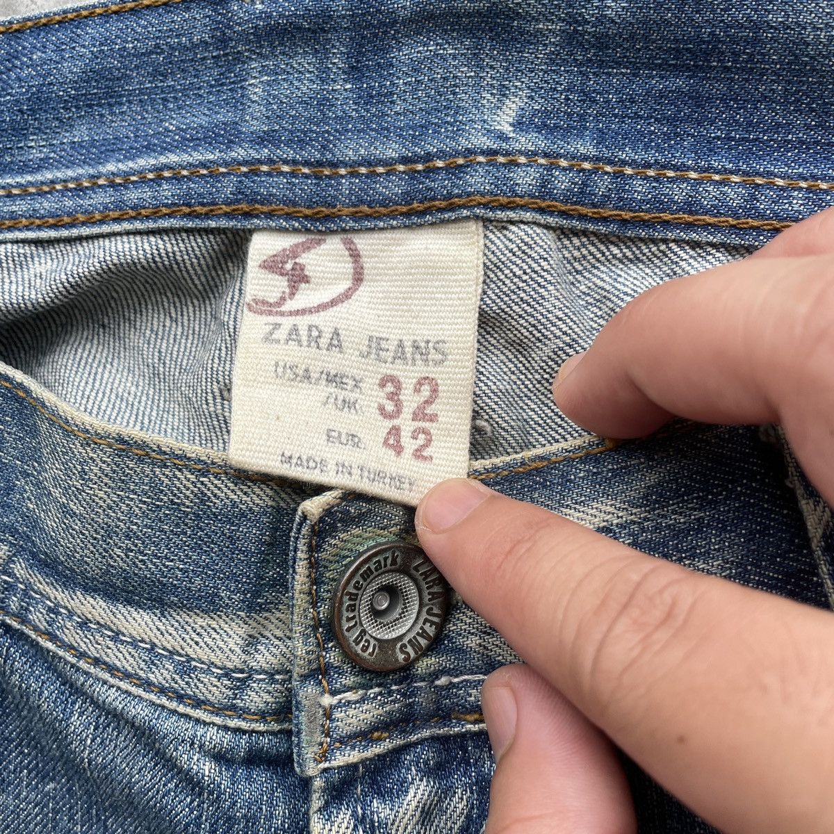 Vintage × Zara Vintage Zara Jeans Faded Denim Pants W33x31 Size US 33 - 6 Thumbnail