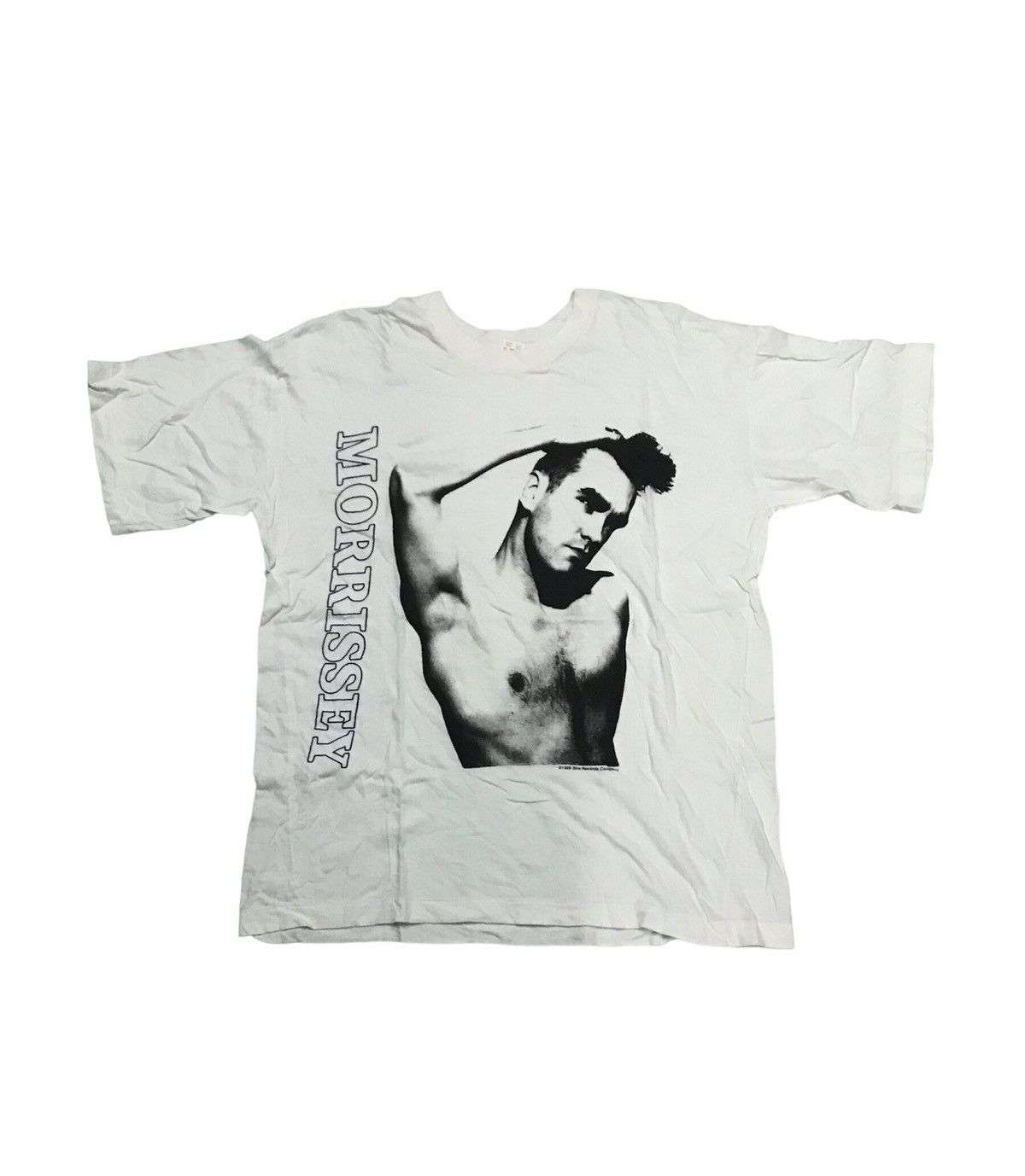 Band Tees × Hypebeast × Vintage Vintage 80s Morrissey Sire Records Company T Shirt Size US XL / EU 56 / 4 - 1 Thumbnail