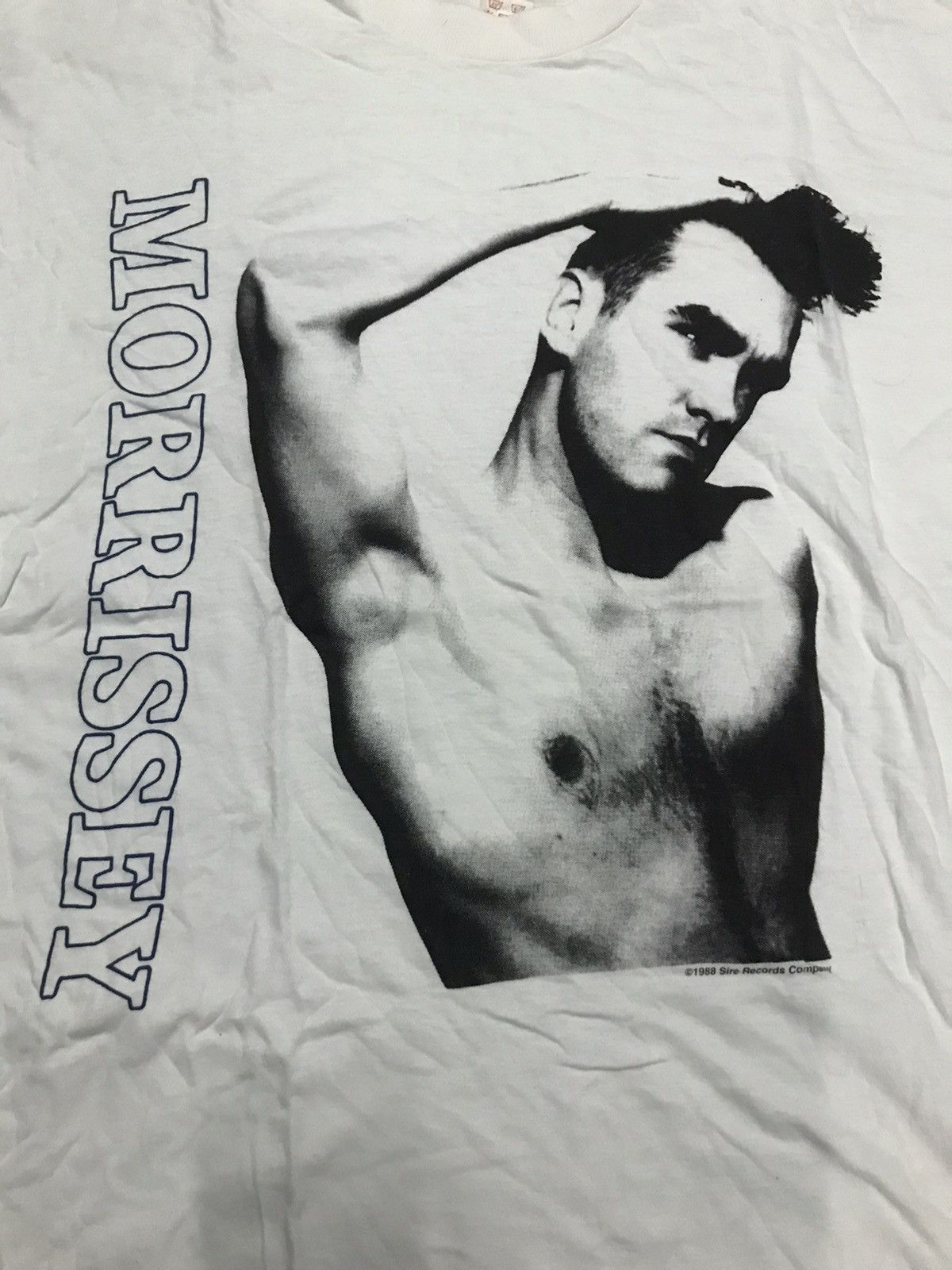 Band Tees × Hypebeast × Vintage Vintage 80s Morrissey Sire Records Company T Shirt Size US XL / EU 56 / 4 - 2 Thumbnail
