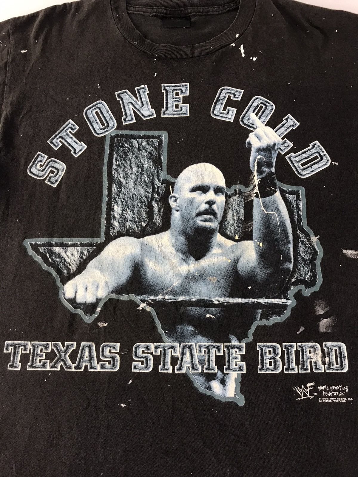 WWE × WWF 90s WWF Stone Cold Steve Austin Wrestler Texas State Bird Size US XL / EU 56 / 4 - 4 Thumbnail