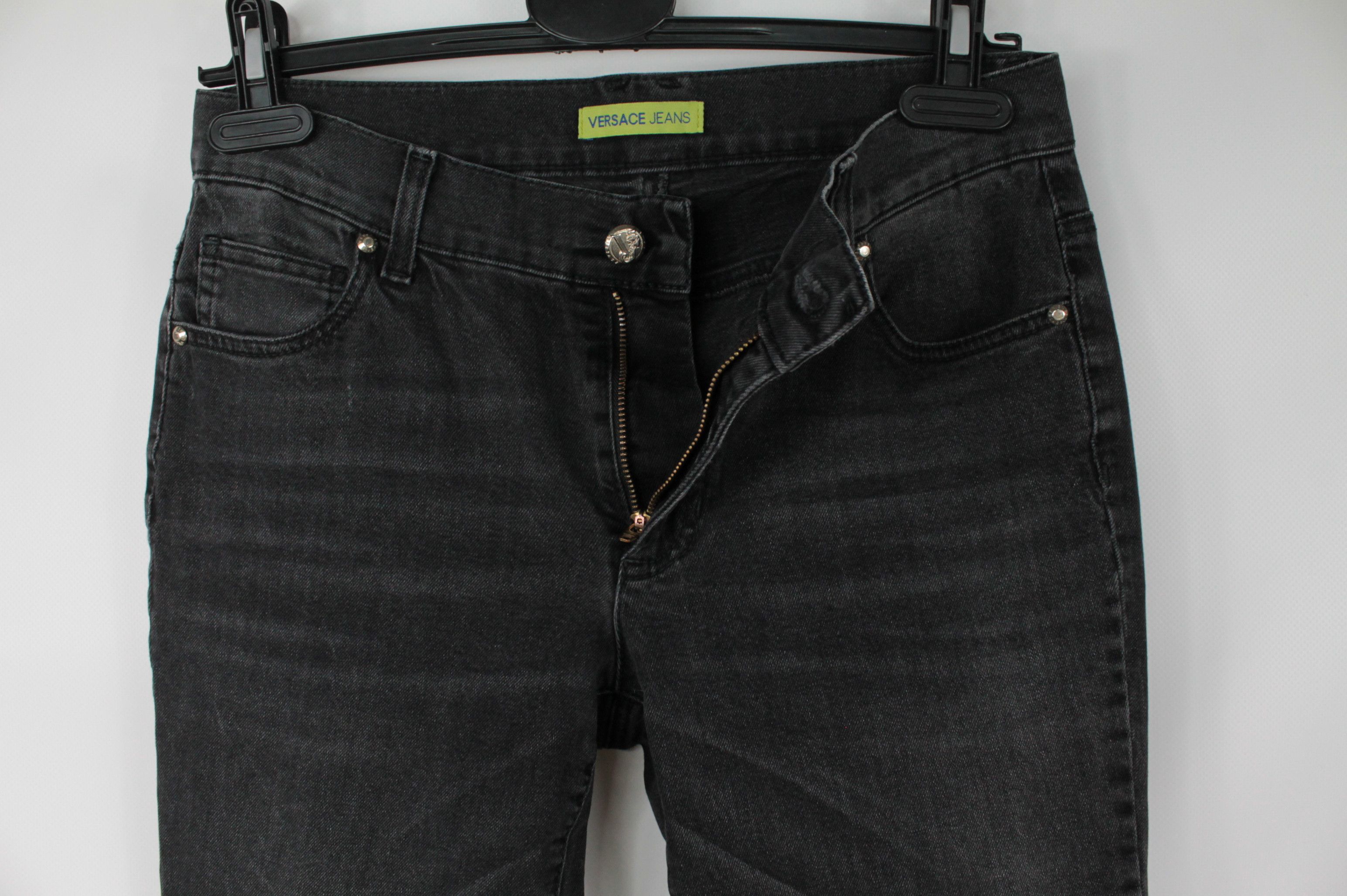 Versace × Versace Jeans Couture Versace Jeans Skinny Fit Cropped Black Denim Jeans Women's Size 26" / US 2 / IT 38 - 2 Thumbnail