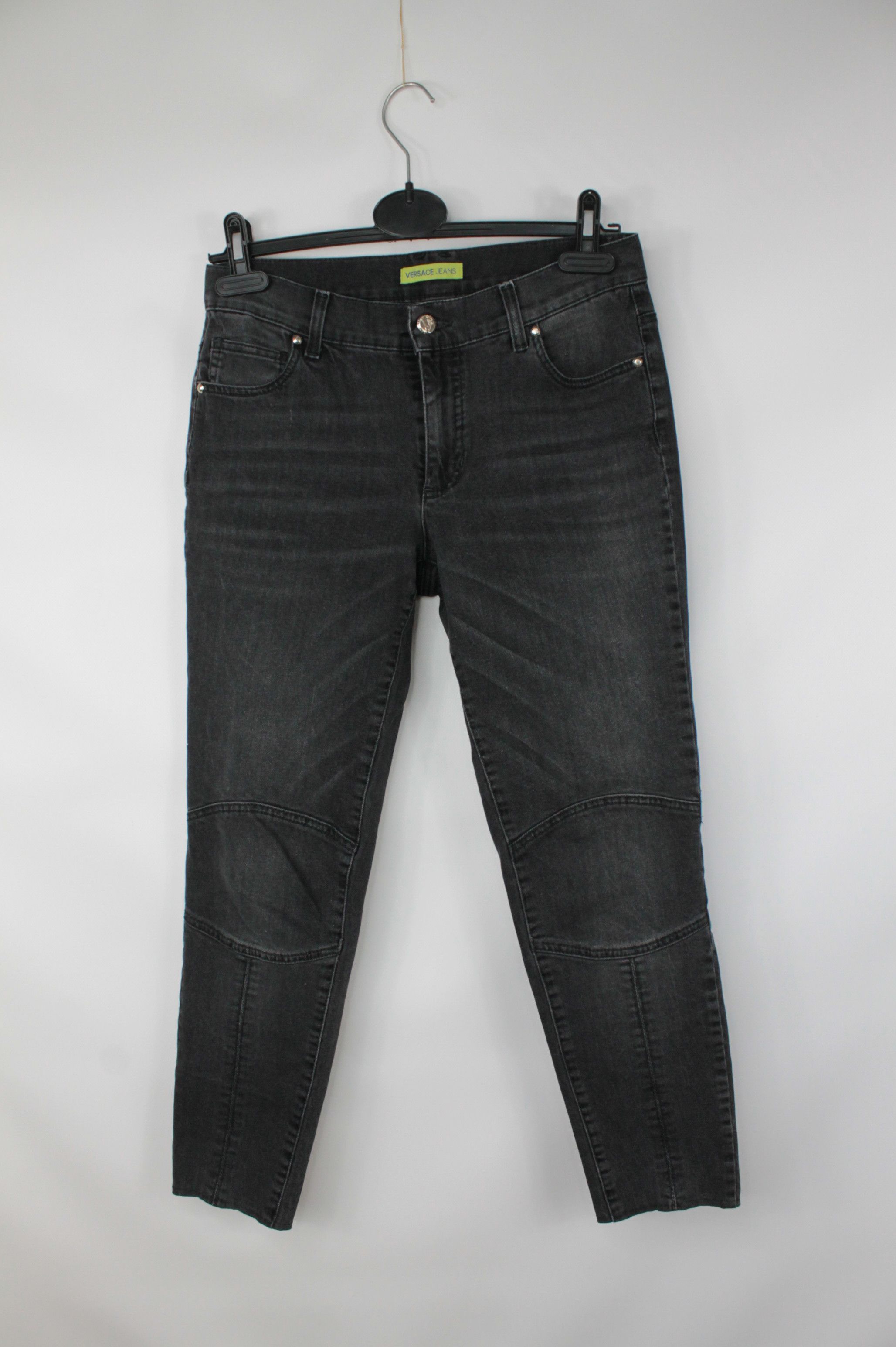 Versace × Versace Jeans Couture Versace Jeans Skinny Fit Cropped Black Denim Jeans Women's Size 26" / US 2 / IT 38 - 1 Thumbnail
