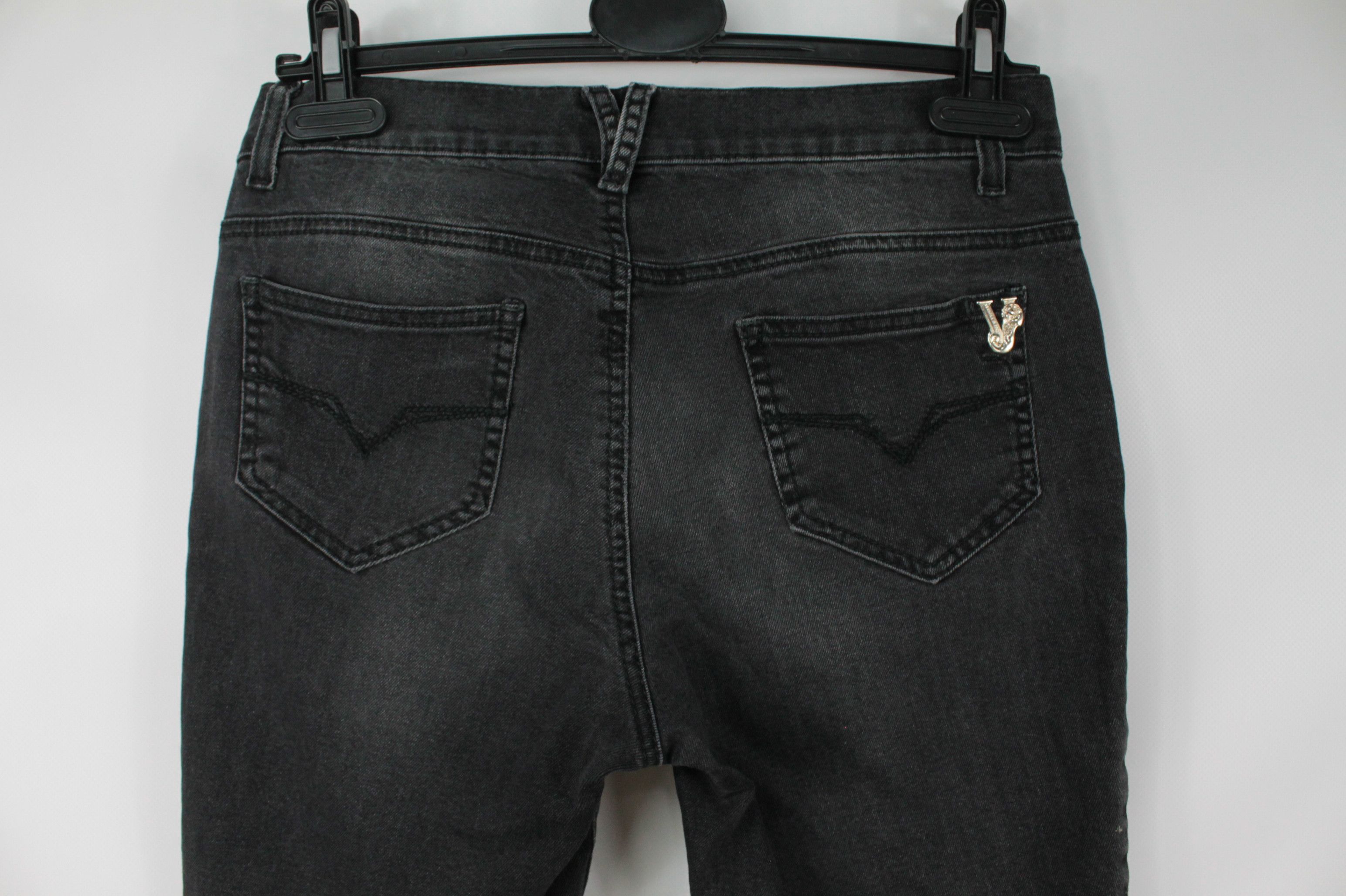 Versace × Versace Jeans Couture Versace Jeans Skinny Fit Cropped Black Denim Jeans Women's Size 26" / US 2 / IT 38 - 6 Thumbnail
