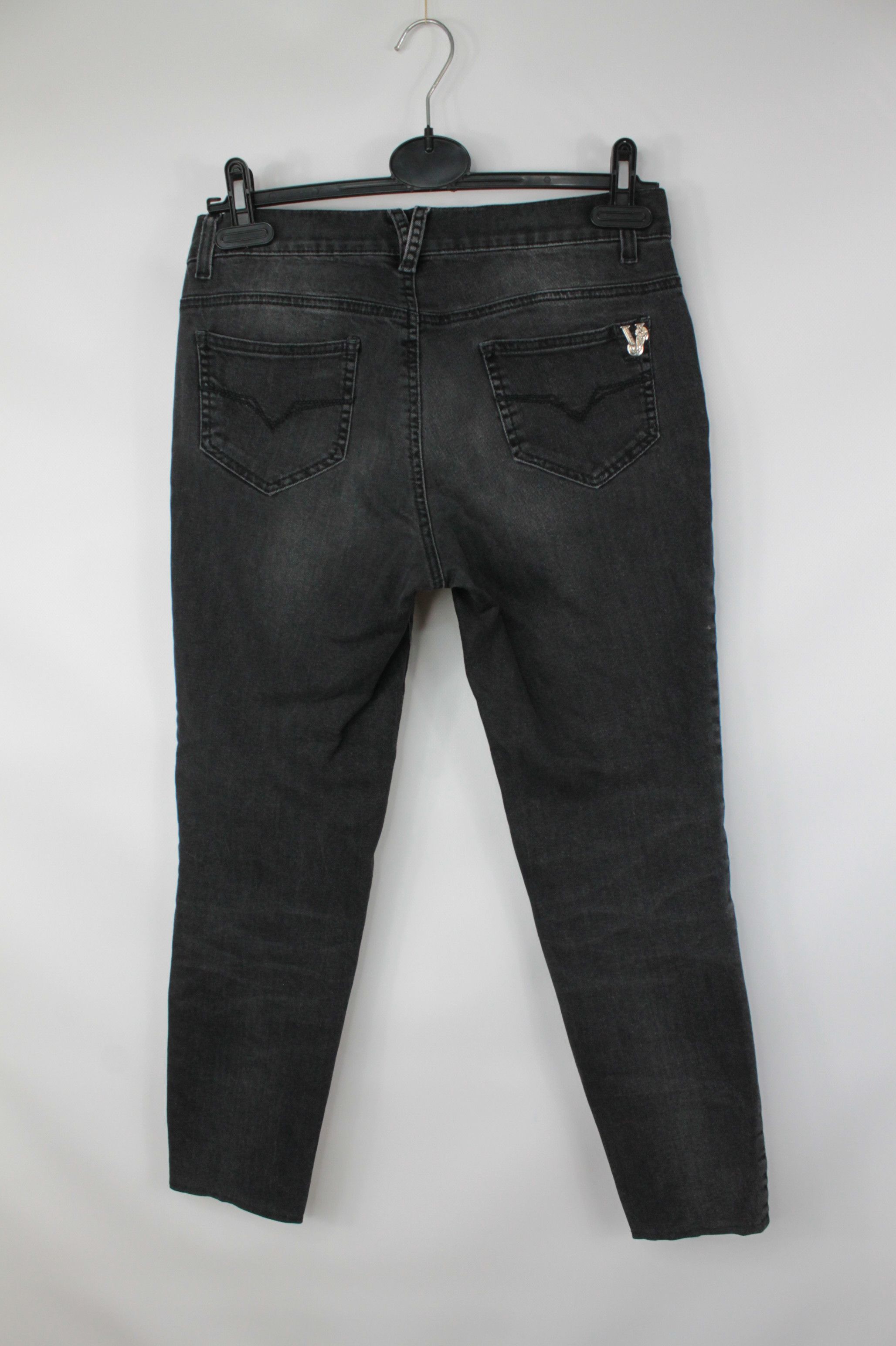 Versace × Versace Jeans Couture Versace Jeans Skinny Fit Cropped Black Denim Jeans Women's Size 26" / US 2 / IT 38 - 5 Thumbnail
