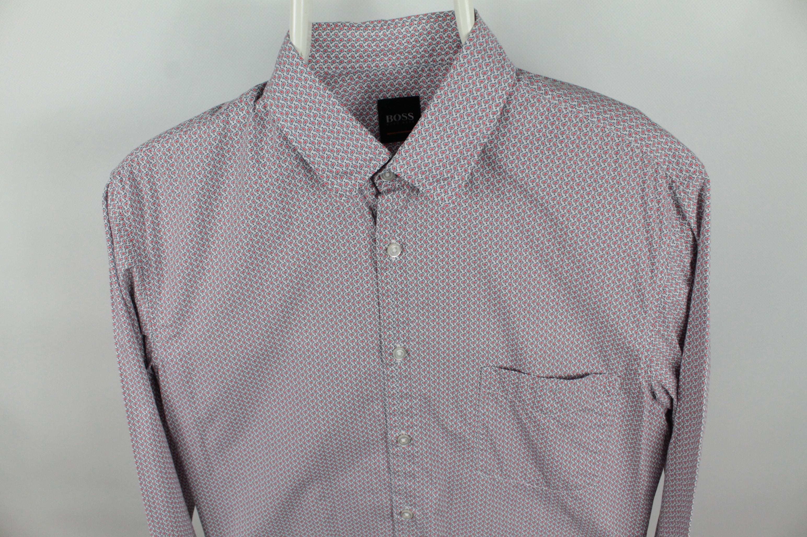 Hugo Boss Hugo Boss Magneton Slim Fit Monogram Formal Dress Shirt Size US S / EU 44-46 / 1 - 5 Thumbnail