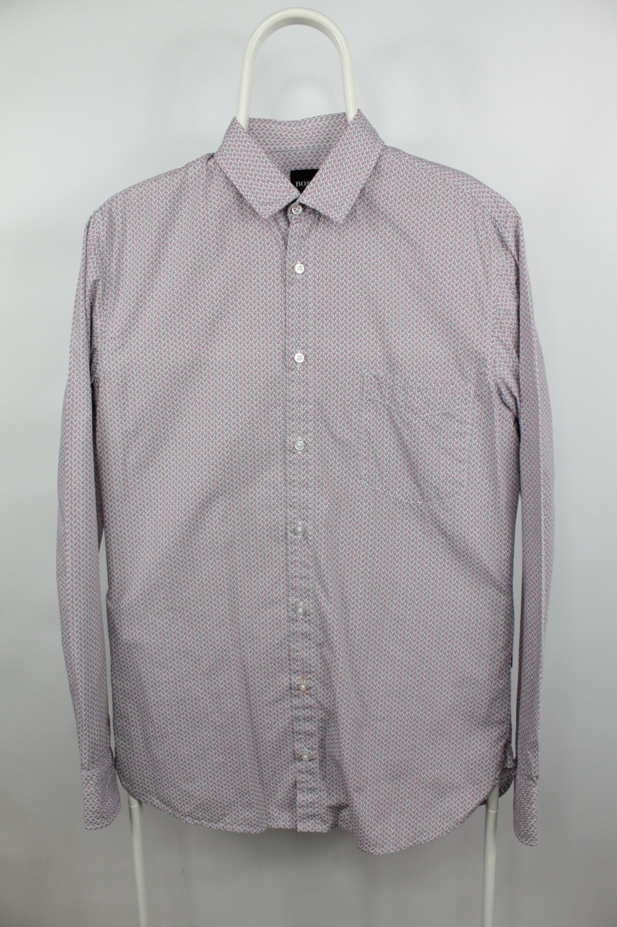 Hugo Boss Hugo Boss Magneton Slim Fit Monogram Formal Dress Shirt Size US S / EU 44-46 / 1 - 3 Thumbnail