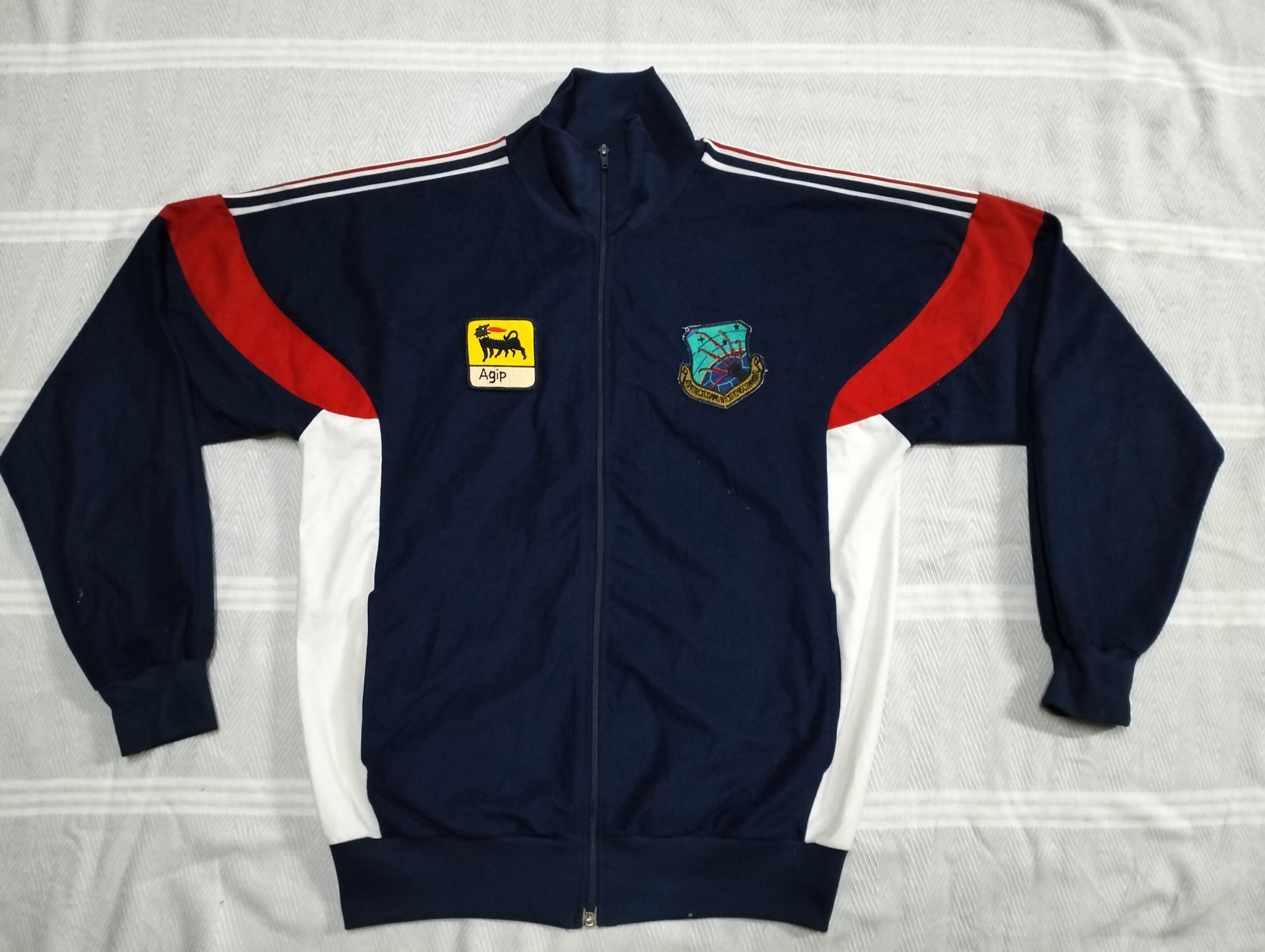 Japanese Brand Vintage Agip Track Polyester Sweater Zipper Jacket Size US M / EU 48-50 / 2 - 1 Thumbnail