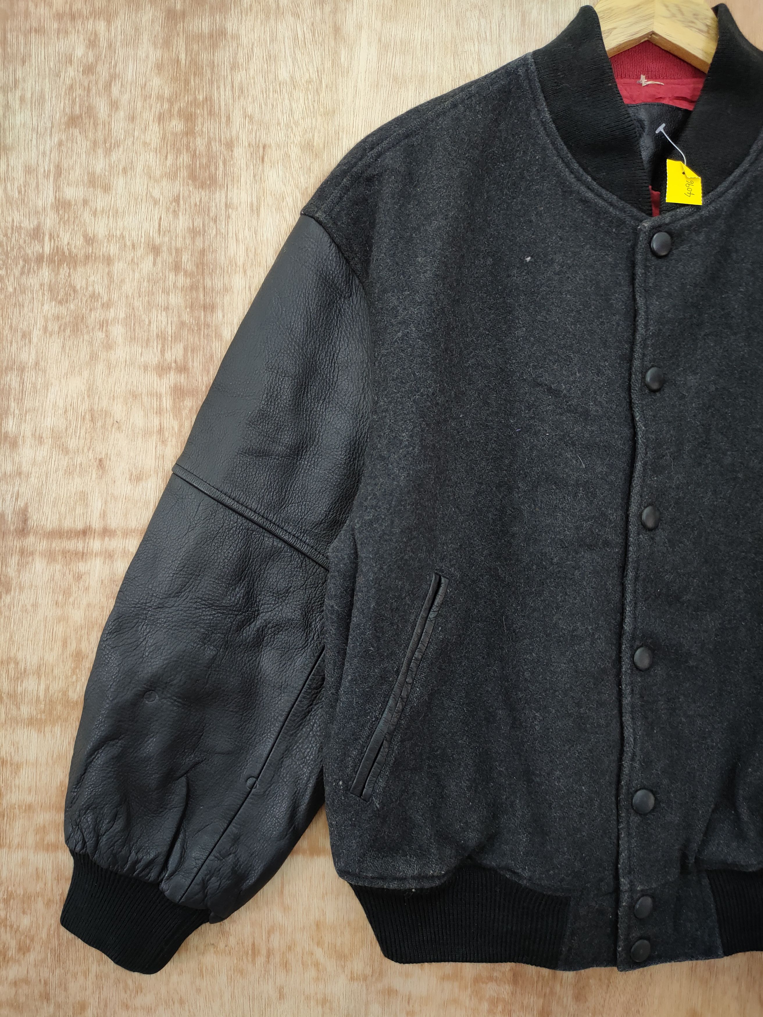 Mr. Junko Mr Junko Koshino varsity wool leather jacket #4096DL Size US L / EU 52-54 / 3 - 9 Thumbnail