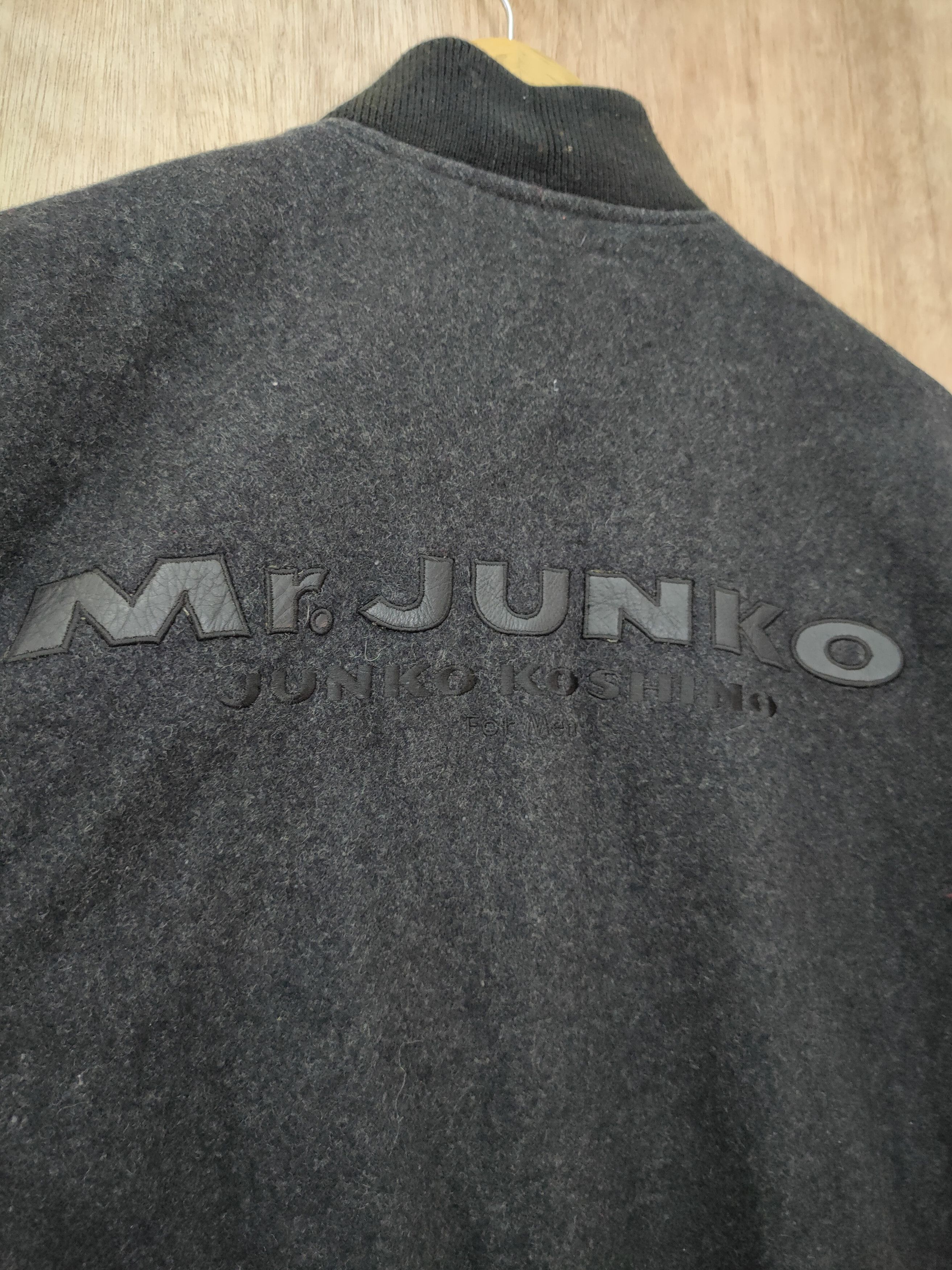 Mr. Junko Mr Junko Koshino varsity wool leather jacket #4096DL Size US L / EU 52-54 / 3 - 4 Thumbnail