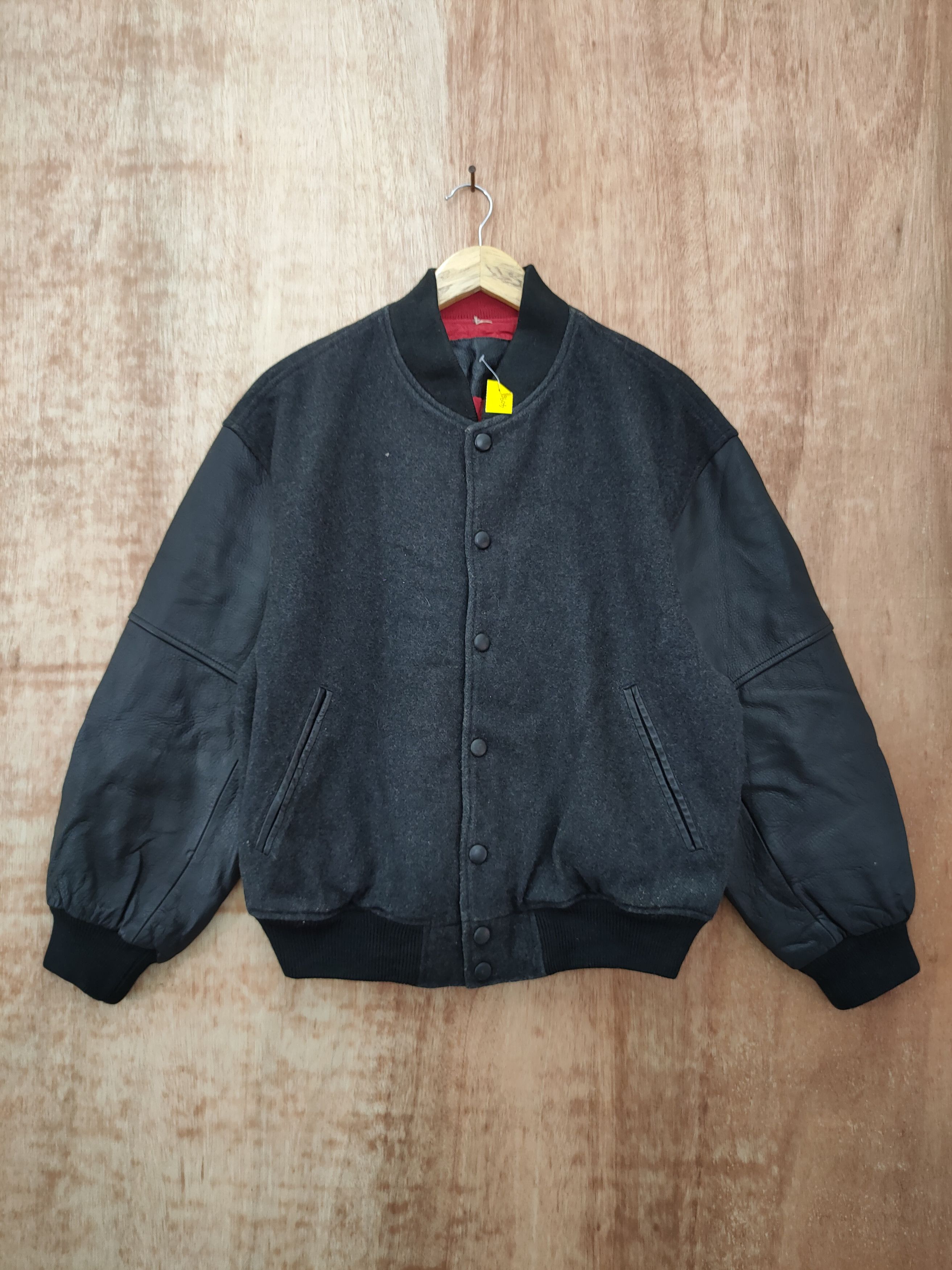 Mr. Junko Mr Junko Koshino varsity wool leather jacket #4096DL Size US L / EU 52-54 / 3 - 8 Thumbnail