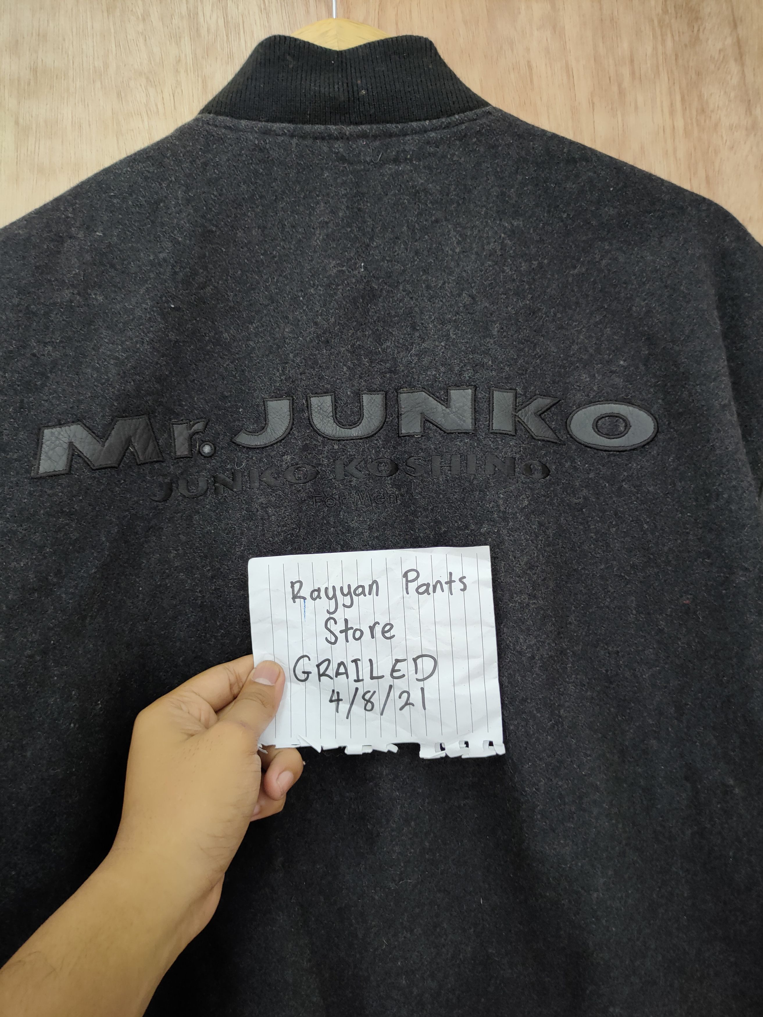 Mr. Junko Mr Junko Koshino varsity wool leather jacket #4096DL Size US L / EU 52-54 / 3 - 6 Thumbnail