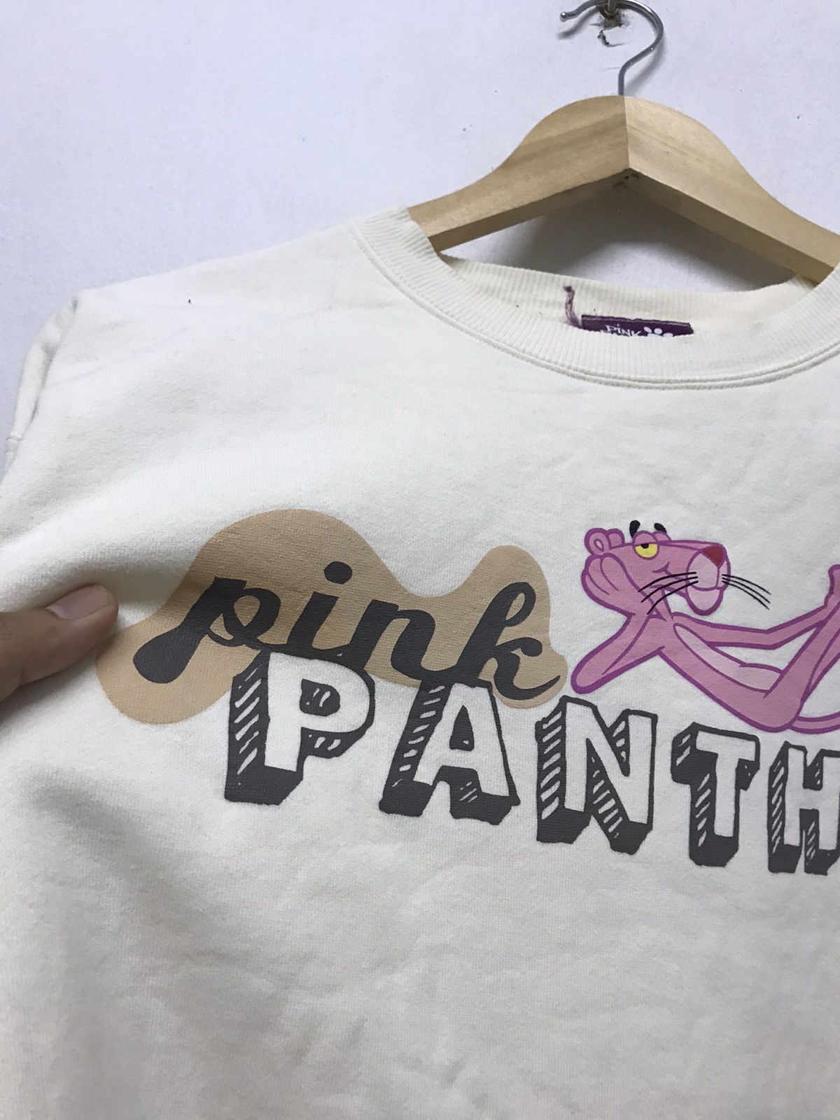 Vintage Vintage Pink Panther Big Logo Sweatshirt Size L / US 10 / IT 46 - 7 Thumbnail