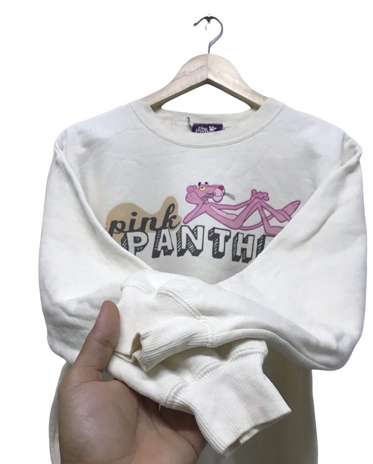 Vintage Vintage Pink Panther Big Logo Sweatshirt Size L / US 10 / IT 46 - 3 Thumbnail