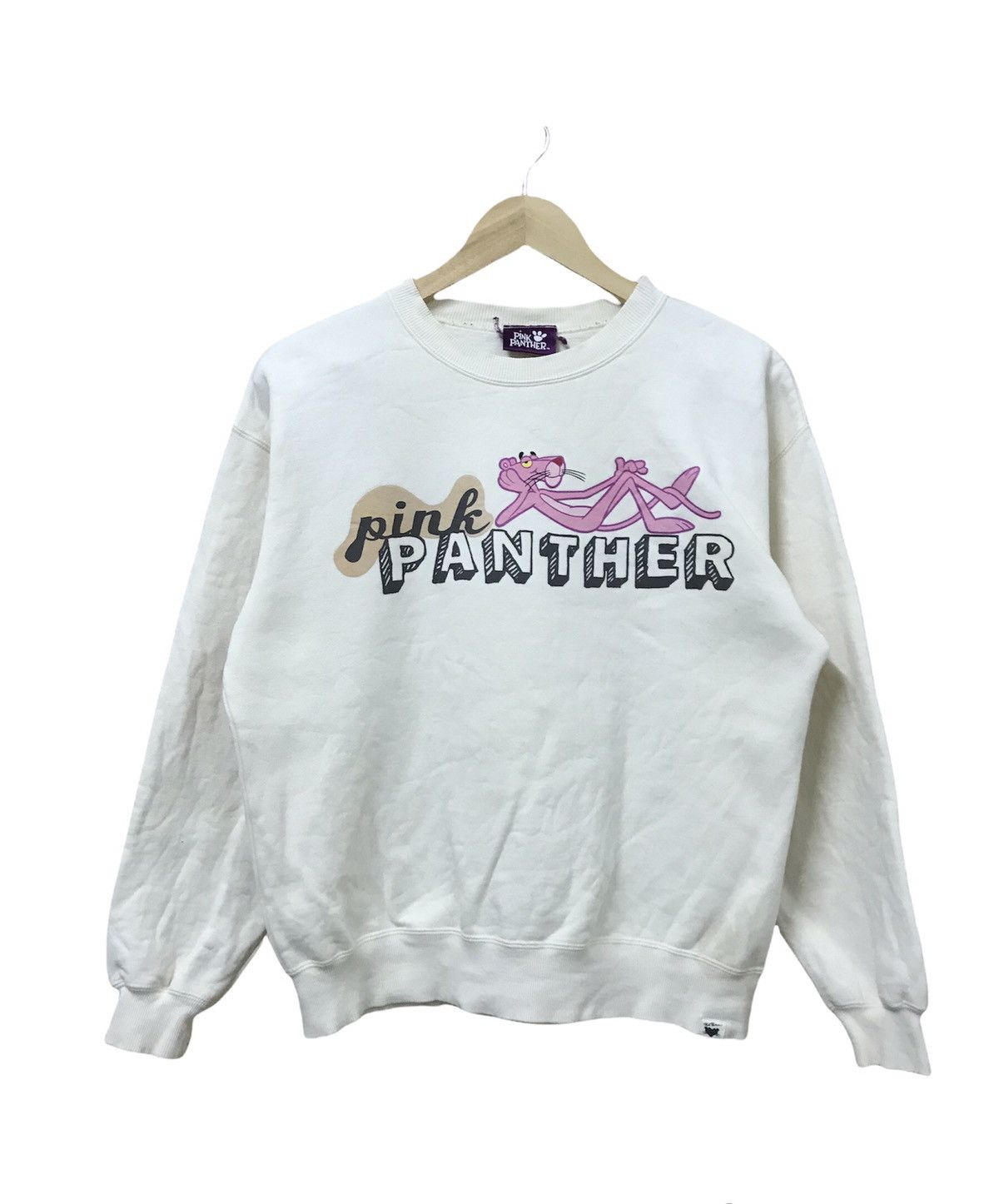 Vintage Vintage Pink Panther Big Logo Sweatshirt Size L / US 10 / IT 46 - 1 Thumbnail