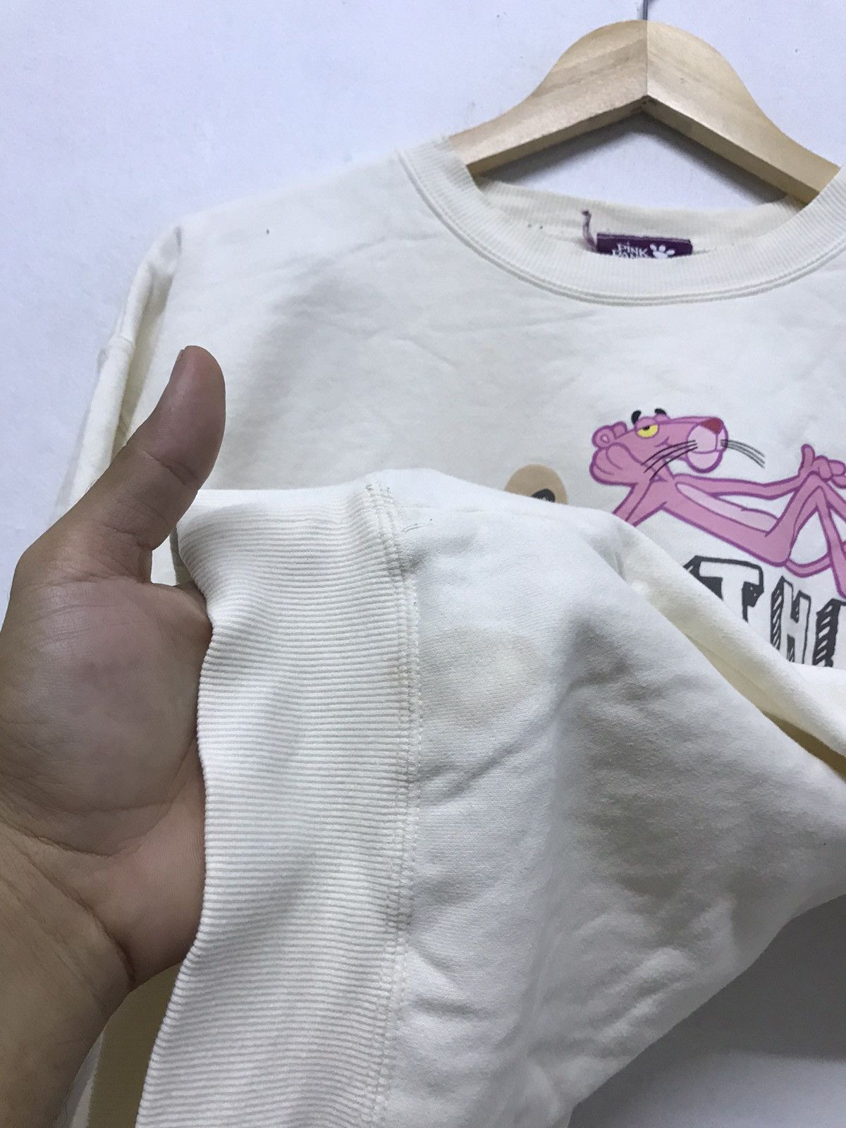 Vintage Vintage Pink Panther Big Logo Sweatshirt Size L / US 10 / IT 46 - 6 Thumbnail