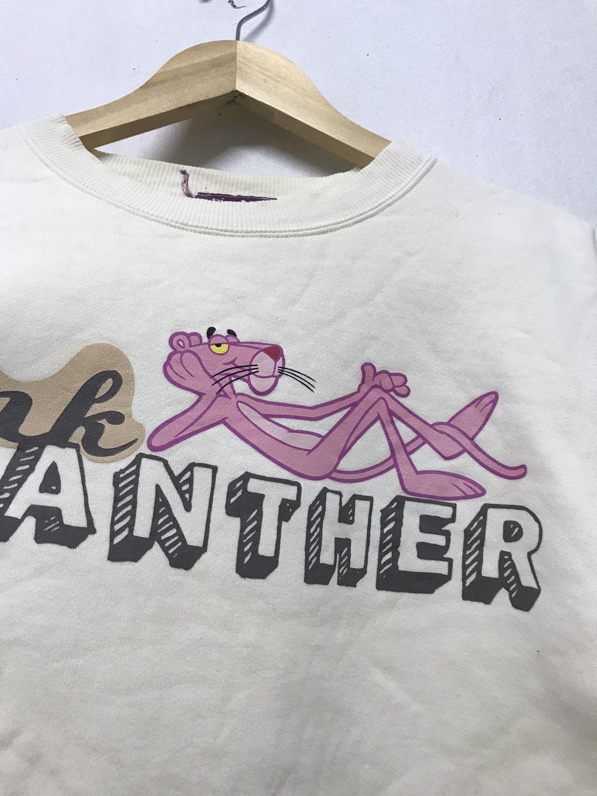 Vintage Vintage Pink Panther Big Logo Sweatshirt Size L / US 10 / IT 46 - 8 Thumbnail