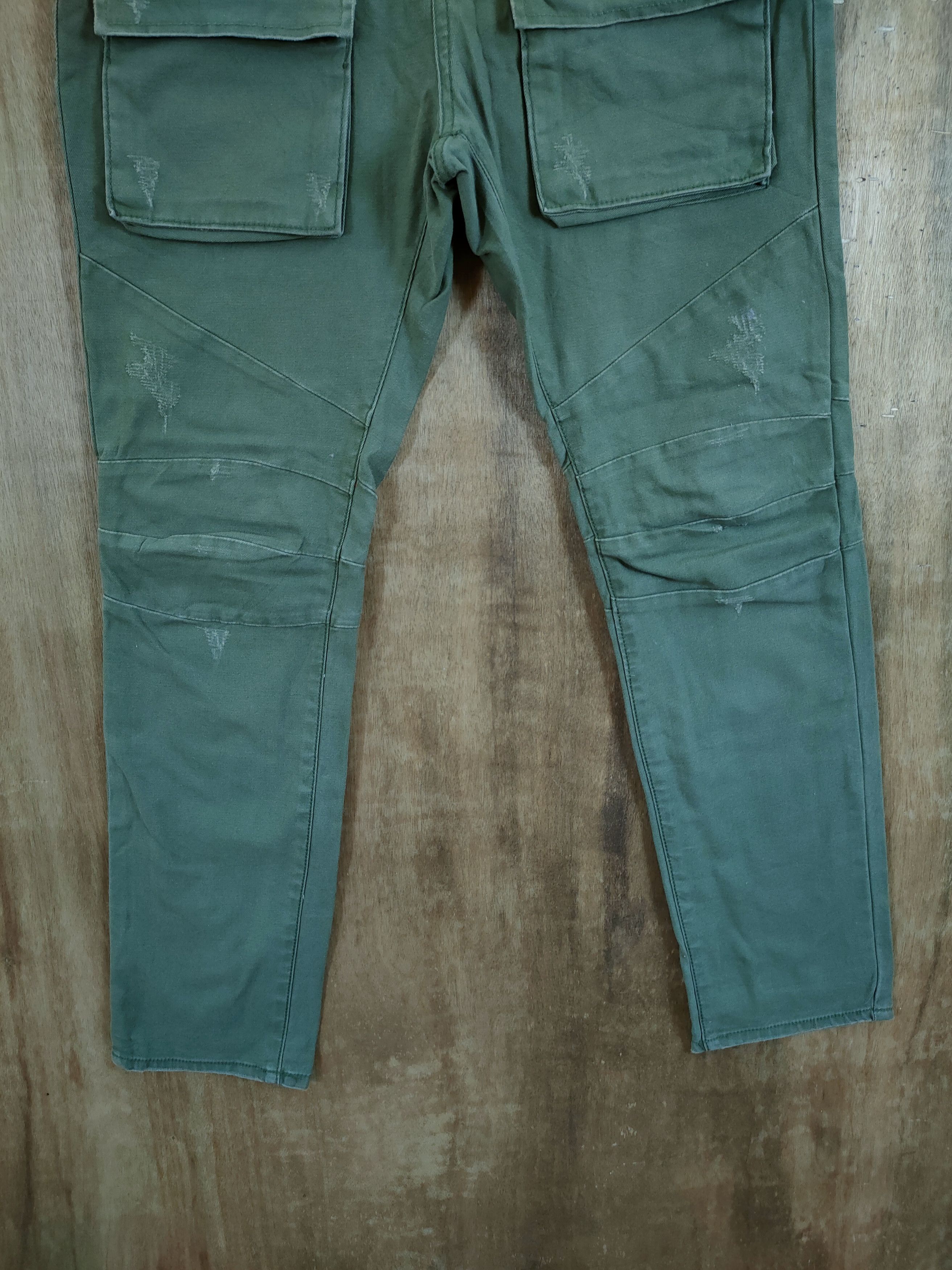 Japanese Brand DL Example green bush pants multipocket tactical cargo #1342 Size US 31 - 2 Thumbnail