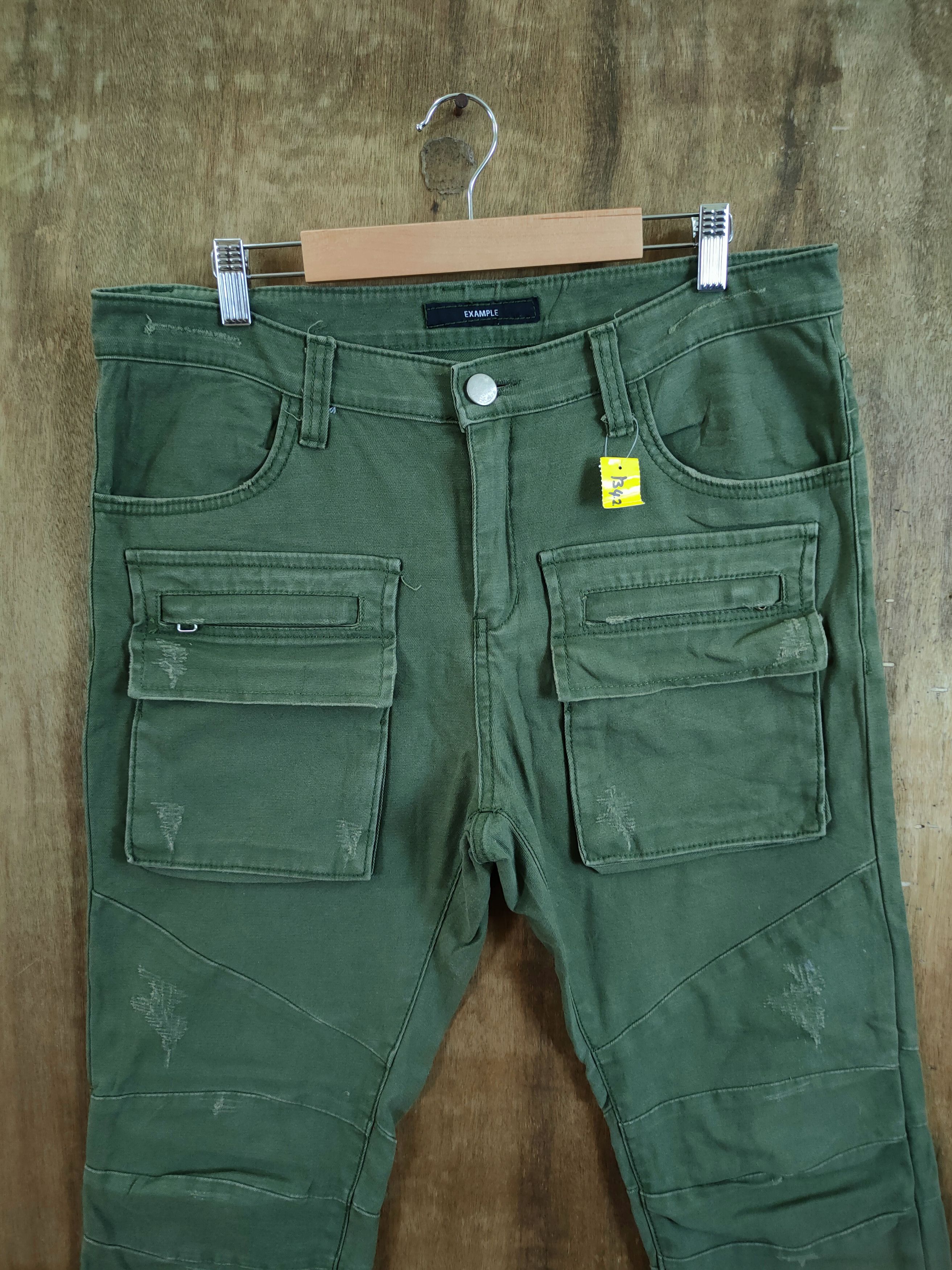 Japanese Brand DL Example green bush pants multipocket tactical cargo #1342 Size US 31 - 3 Thumbnail