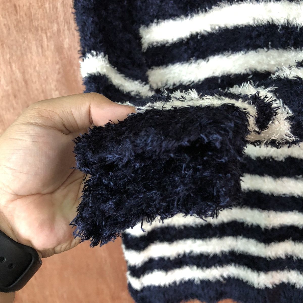 Homespun Knitwear × Japanese Brand White Berry Shag Shaggy Fur Mohair Knitwer #6385 Size M / US 6-8 / IT 42-44 - 4 Thumbnail
