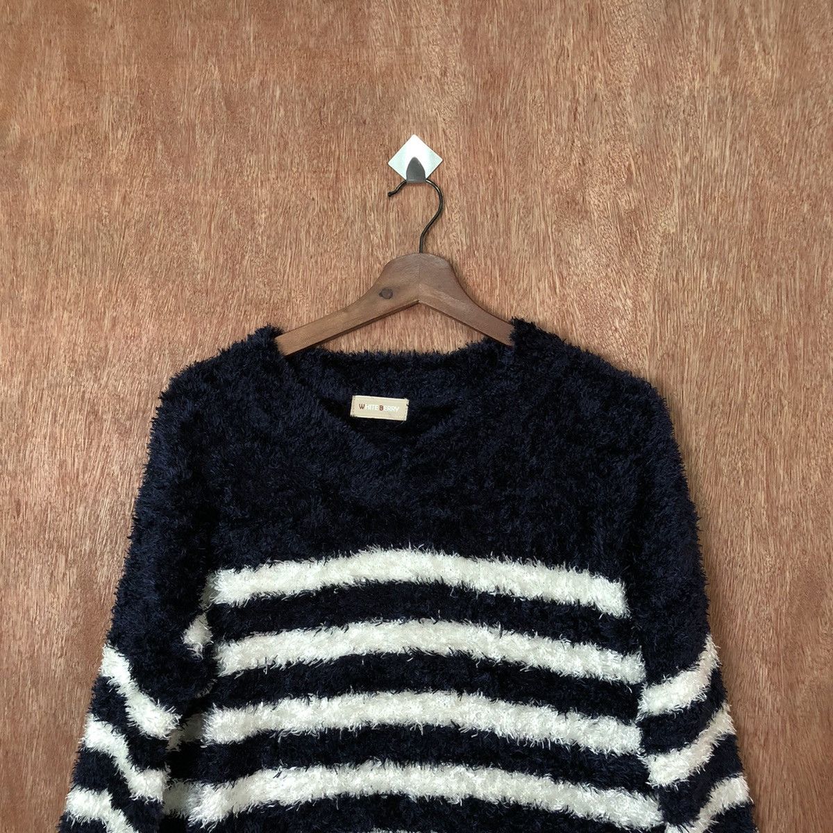 Homespun Knitwear × Japanese Brand White Berry Shag Shaggy Fur Mohair Knitwer #6385 Size M / US 6-8 / IT 42-44 - 2 Thumbnail