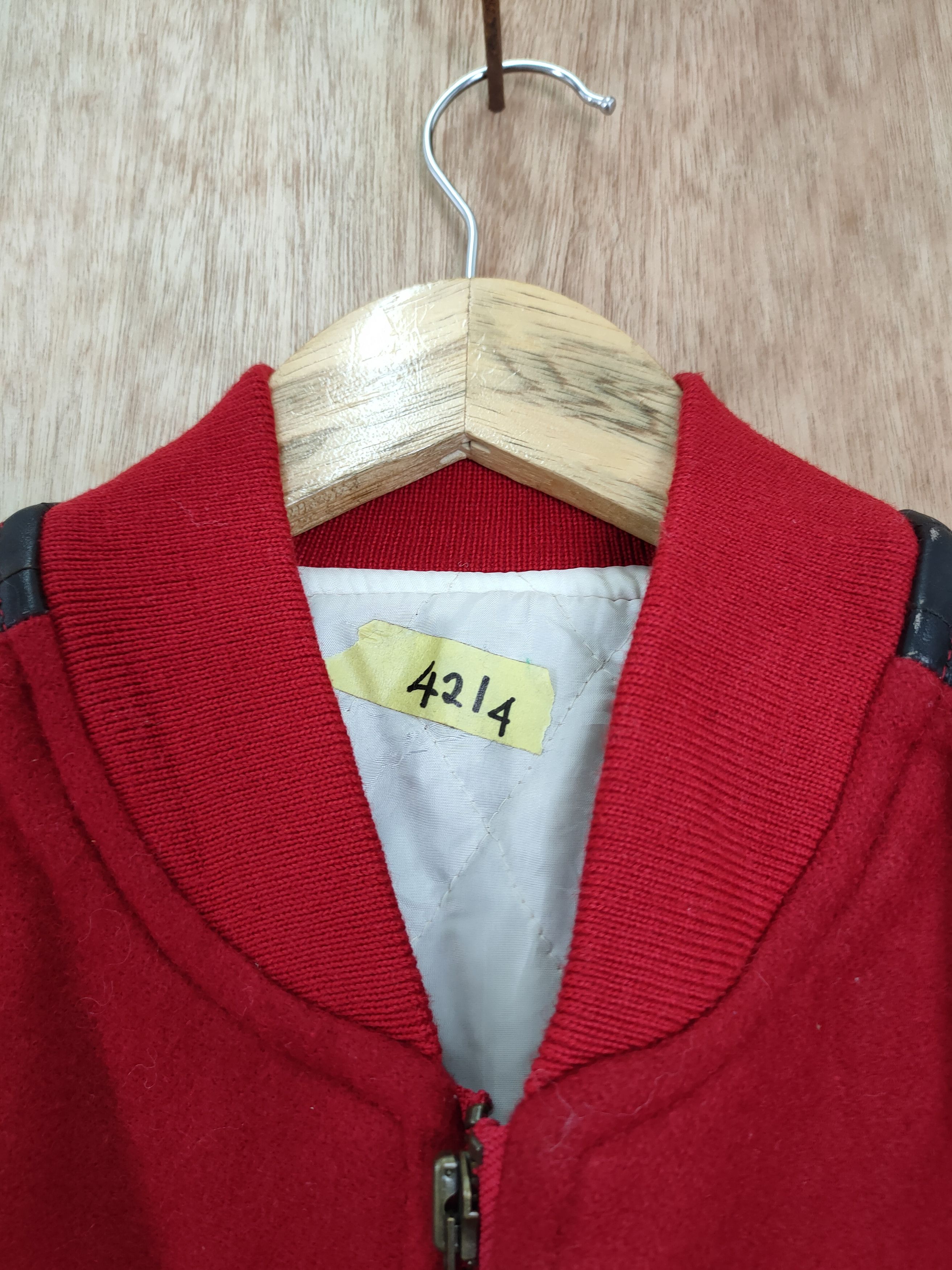 Vintage Hakka Homme scorpions red varsity wool jacket #4214DAL Size US L / EU 52-54 / 3 - 10 Thumbnail
