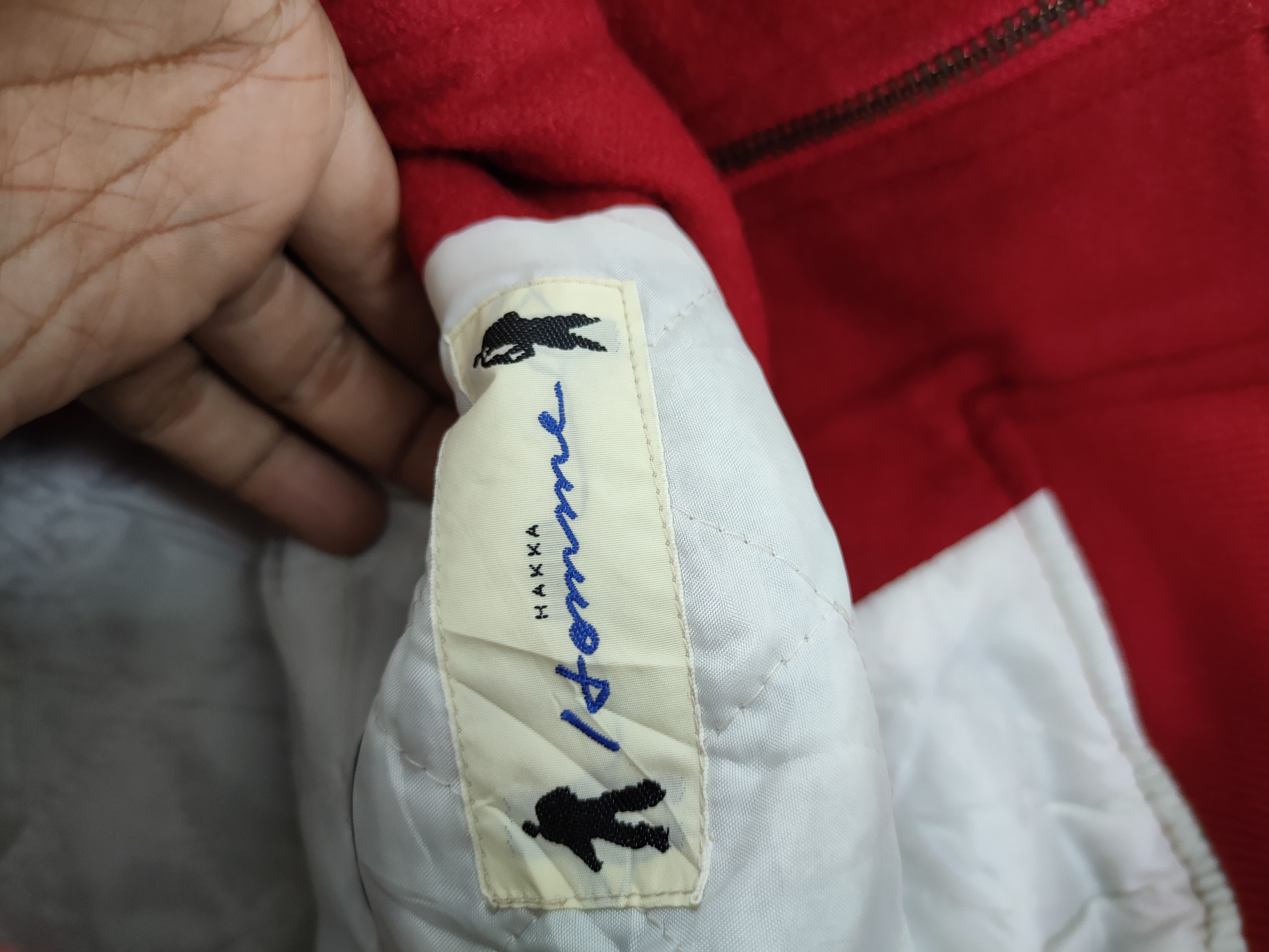 Vintage Hakka Homme scorpions red varsity wool jacket #4214DAL Size US L / EU 52-54 / 3 - 11 Thumbnail