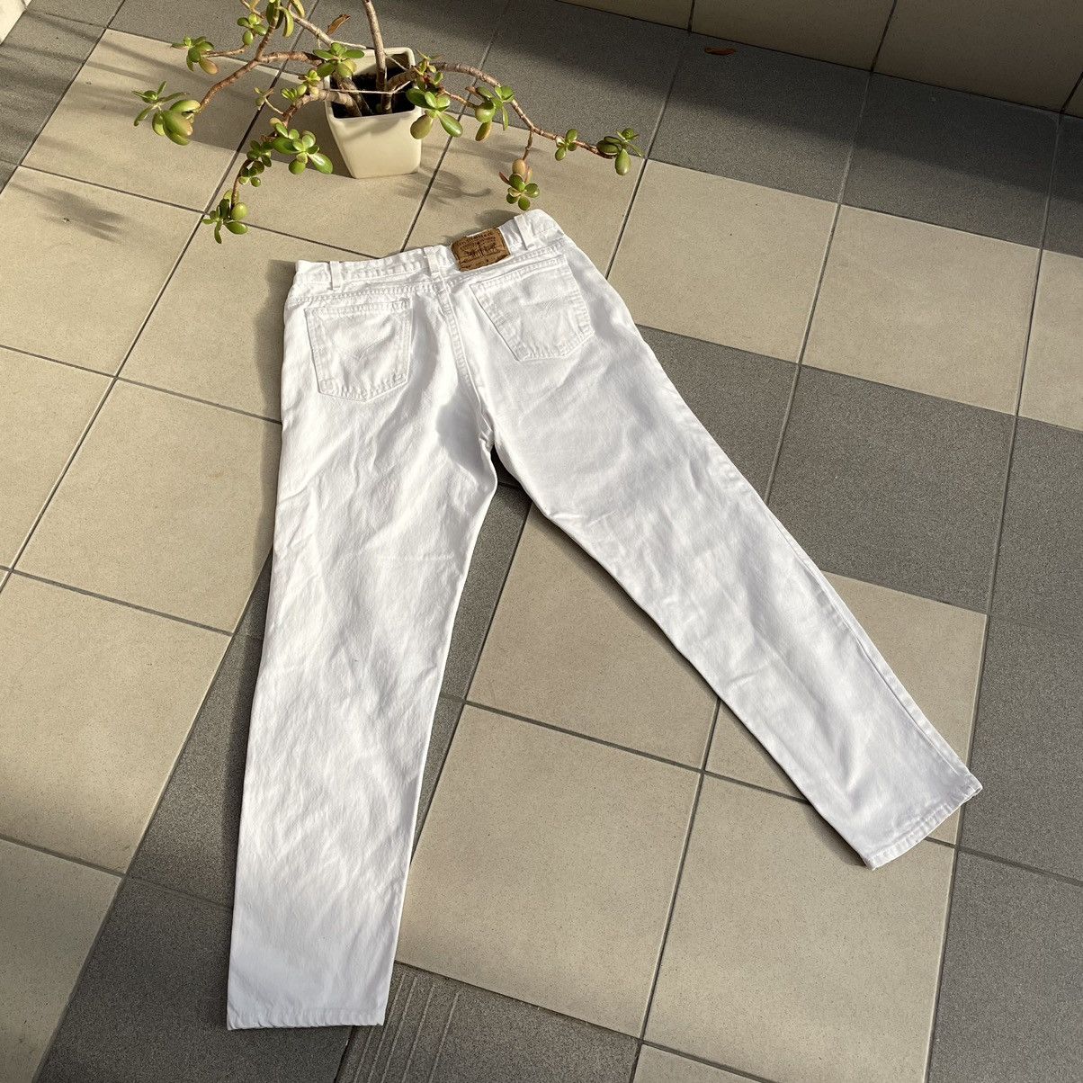 Levi's Vintage Levis 550 White Denim Jeans Size US 34 / EU 50 - 4 Thumbnail