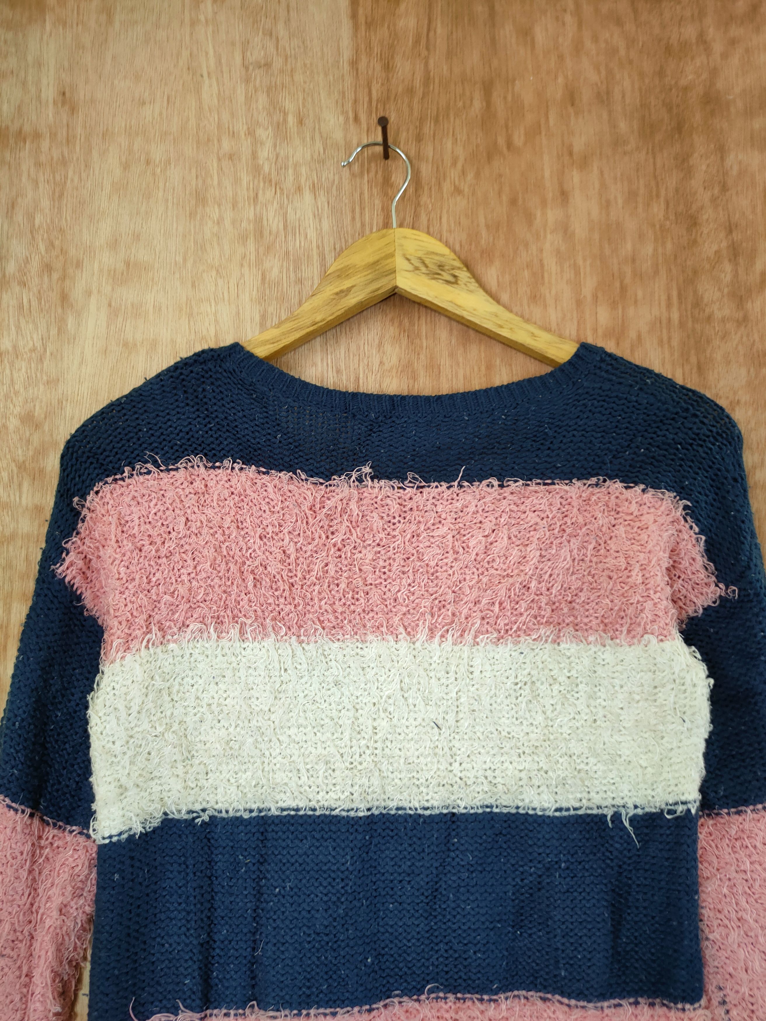 Fiorucci D Fiorucci stripe mohair knitwear fur japan #46-538 Size M / US 6-8 / IT 42-44 - 10 Thumbnail