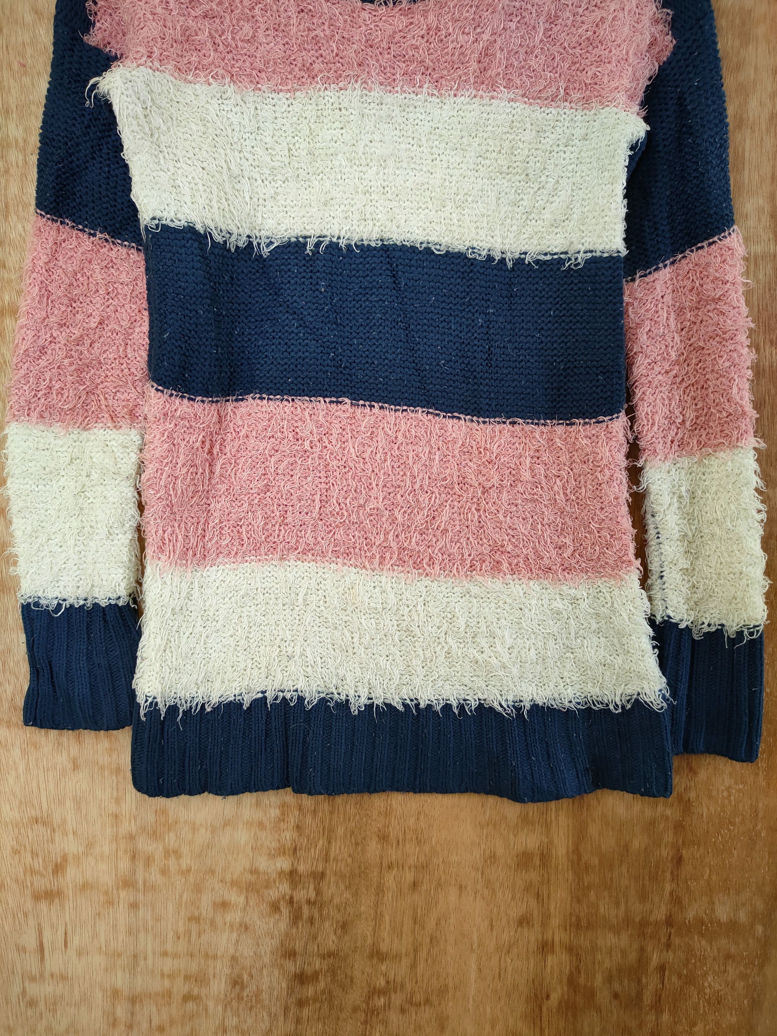 Fiorucci D Fiorucci stripe mohair knitwear fur japan #46-538 Size M / US 6-8 / IT 42-44 - 2 Thumbnail