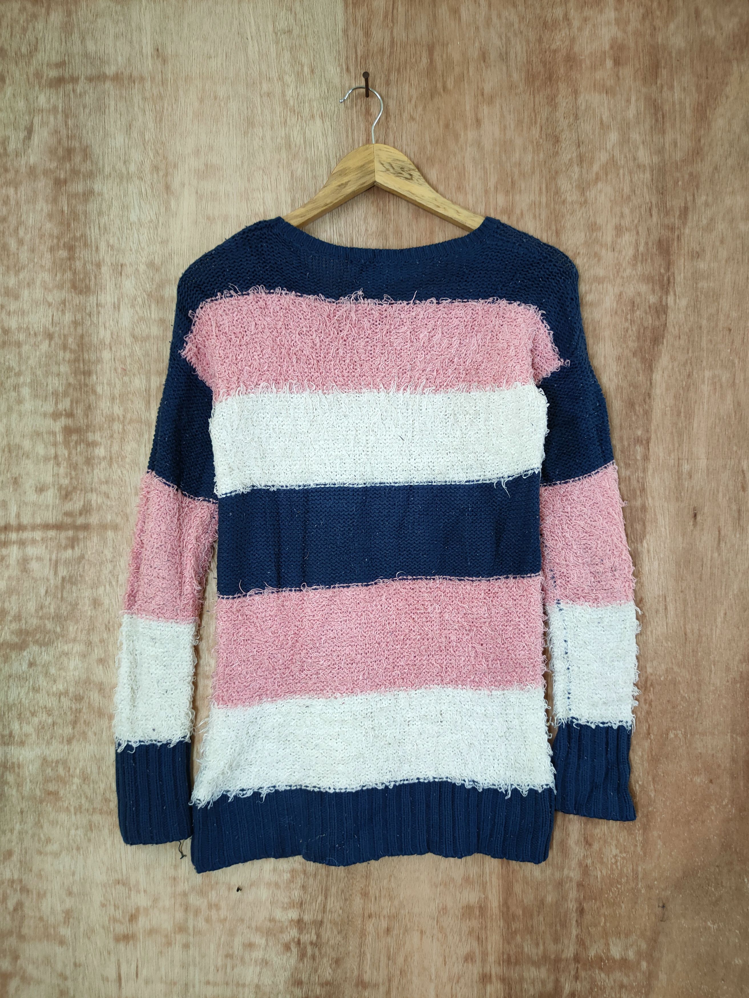 Fiorucci D Fiorucci stripe mohair knitwear fur japan #46-538 Size M / US 6-8 / IT 42-44 - 8 Thumbnail