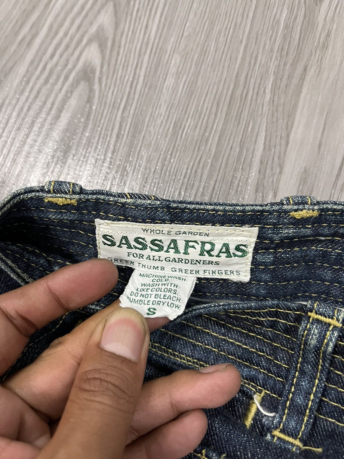 Japanese Brand × Sassafras Whole Garden Made Sassafras japan utilities pocket denim Size US 32 / EU 48 - 5 Thumbnail