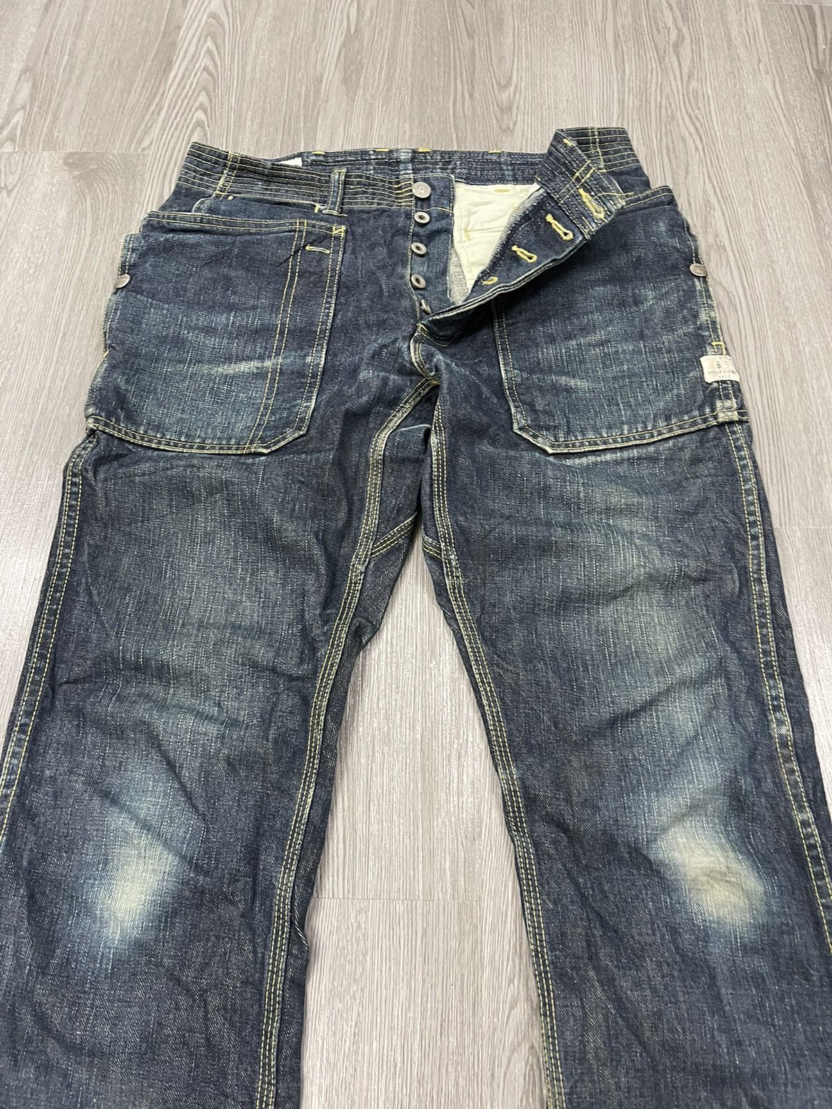 Japanese Brand × Sassafras Whole Garden Made Sassafras japan utilities pocket denim Size US 32 / EU 48 - 9 Thumbnail