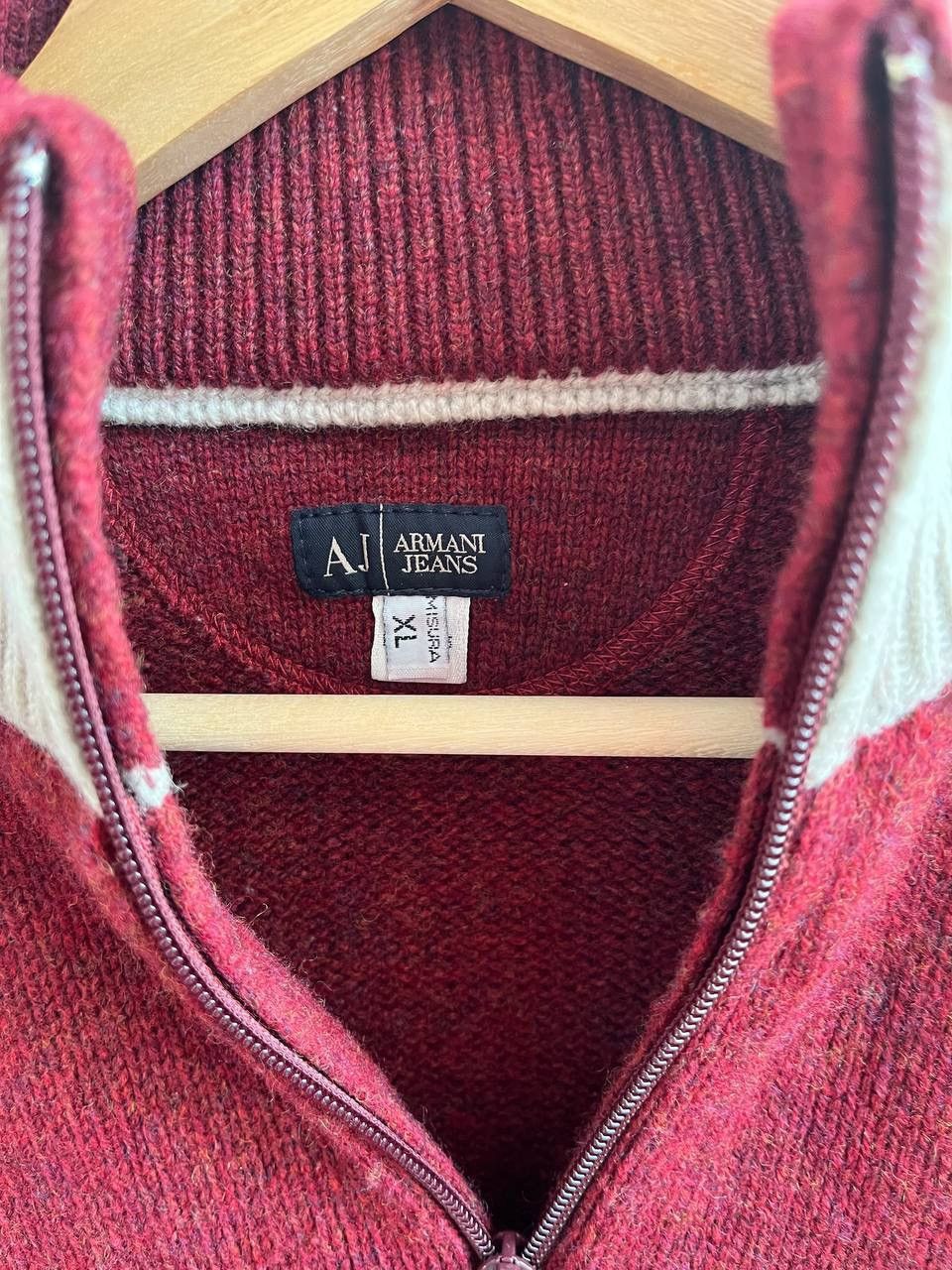 Armani × Vintage Vintage 00’s Armani Jeans Lana Wool Sweater Size US XL / EU 56 / 4 - 5 Thumbnail