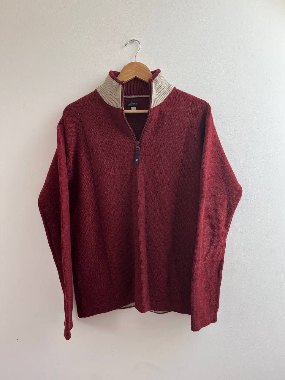 Armani × Vintage Vintage 00’s Armani Jeans Lana Wool Sweater Size US XL / EU 56 / 4 - 2 Thumbnail