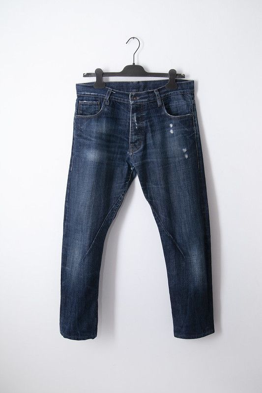 Image of Rick Owens Drkshdw Aw06 Blue Denim Jeans in Tired Blue, Men's (Size 33)