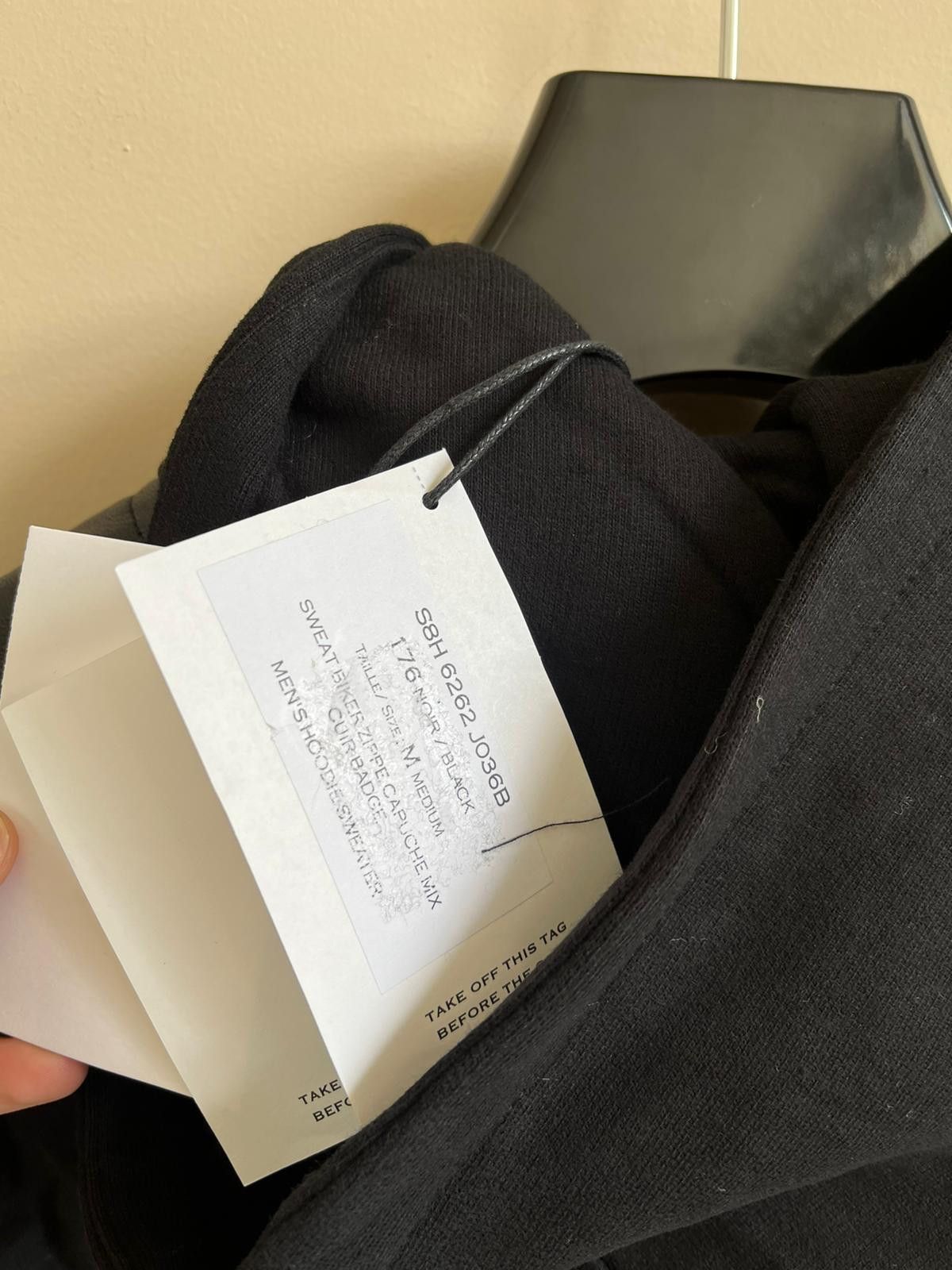 Balmain Lamb Leather Zip Up Hoodie in Black Color Size US M / EU 48-50 / 2 - 17 Thumbnail