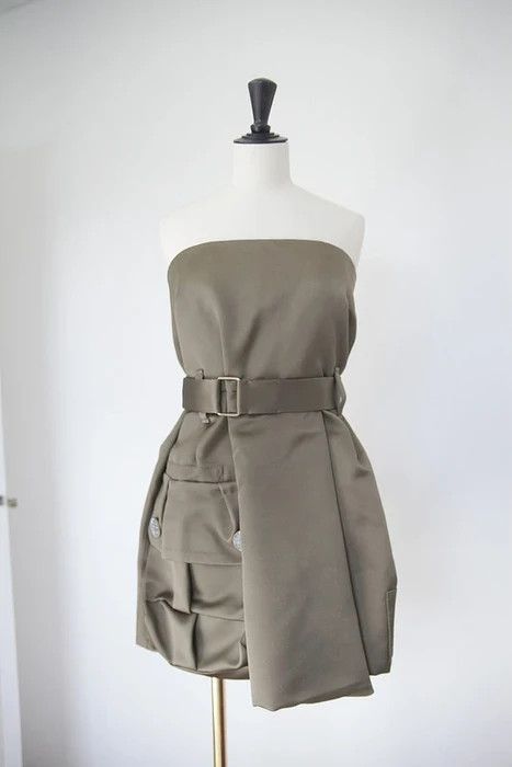 Marc Jacobs SS15 silk military green dress Size XS / US 0-2 / IT 36-38 - 7 Thumbnail