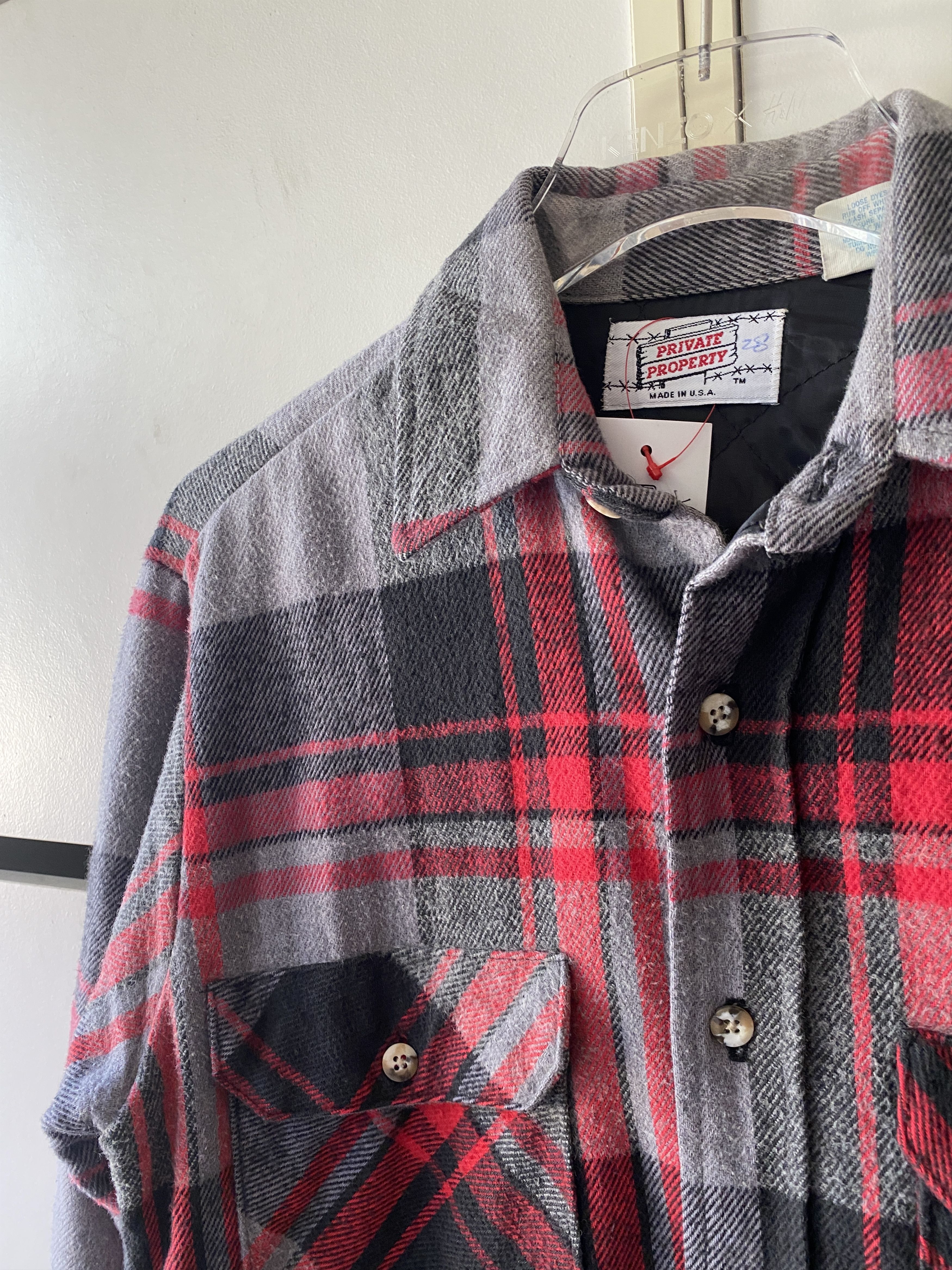 Flannel VINTAGE PRIVATE PROPERTY FLANNEL PLAID SHIRT Size US S / EU 44-46 / 1 - 2 Thumbnail