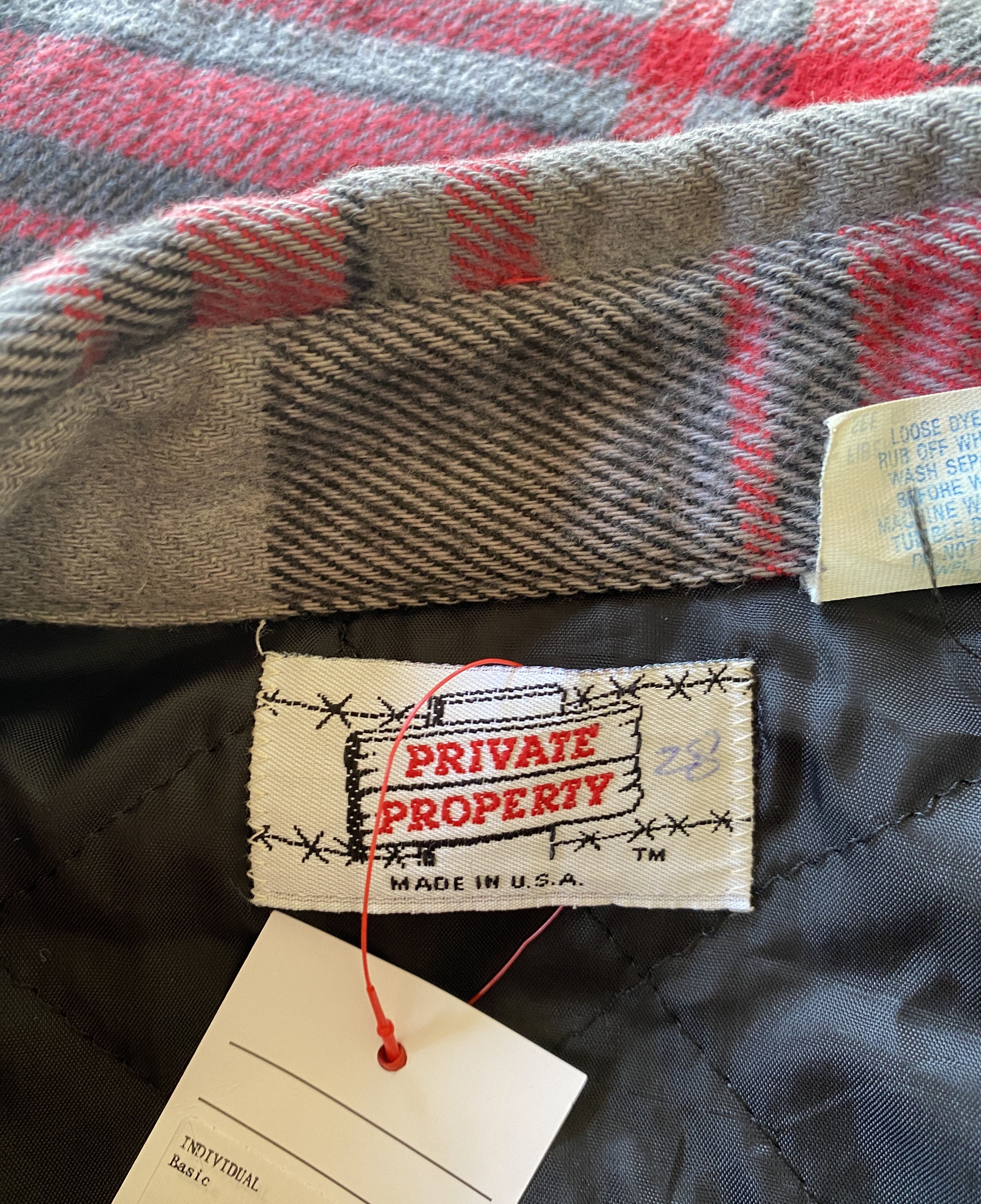 Flannel VINTAGE PRIVATE PROPERTY FLANNEL PLAID SHIRT Size US S / EU 44-46 / 1 - 9 Thumbnail