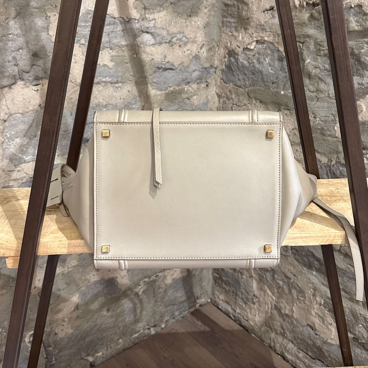 Celine Céline Taupe Medium Phantom Luggage Smooth Leather Handbag Size ONE SIZE - 7 Thumbnail