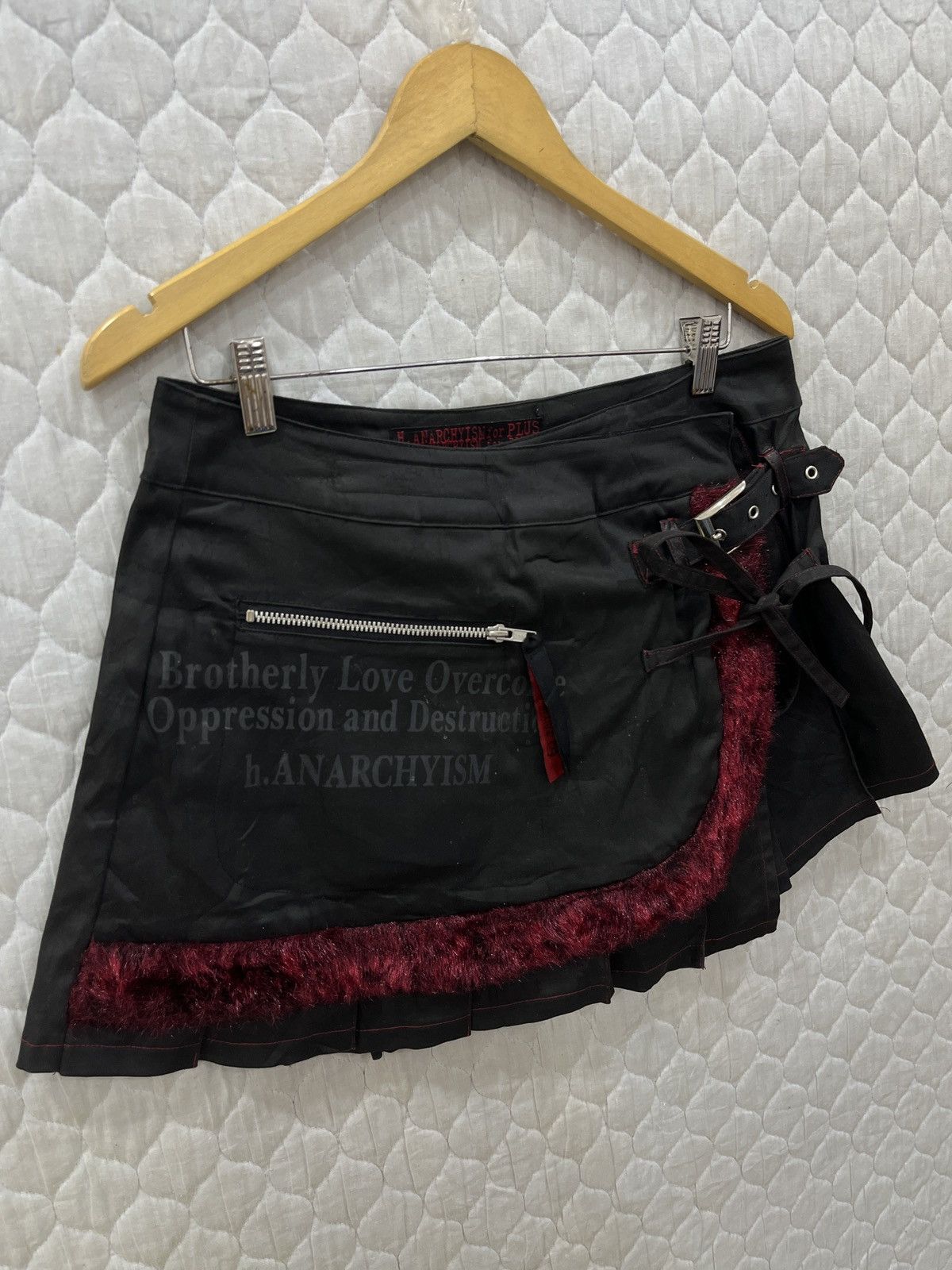 Japanese Brand (Qqq). H NAOTO ANARCHYISM PUNK SKIRTS Size 31" - 3 Thumbnail