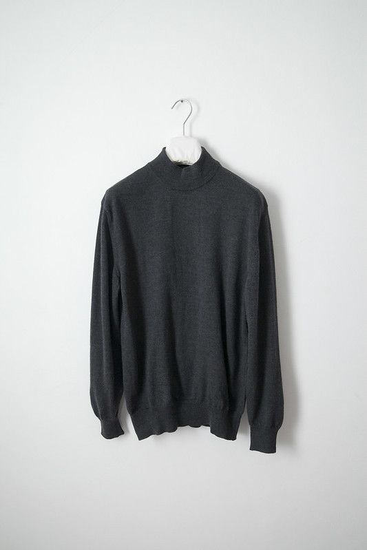 image of Fendi Merino Wool Sweater in Grey, Men's (Size Small)