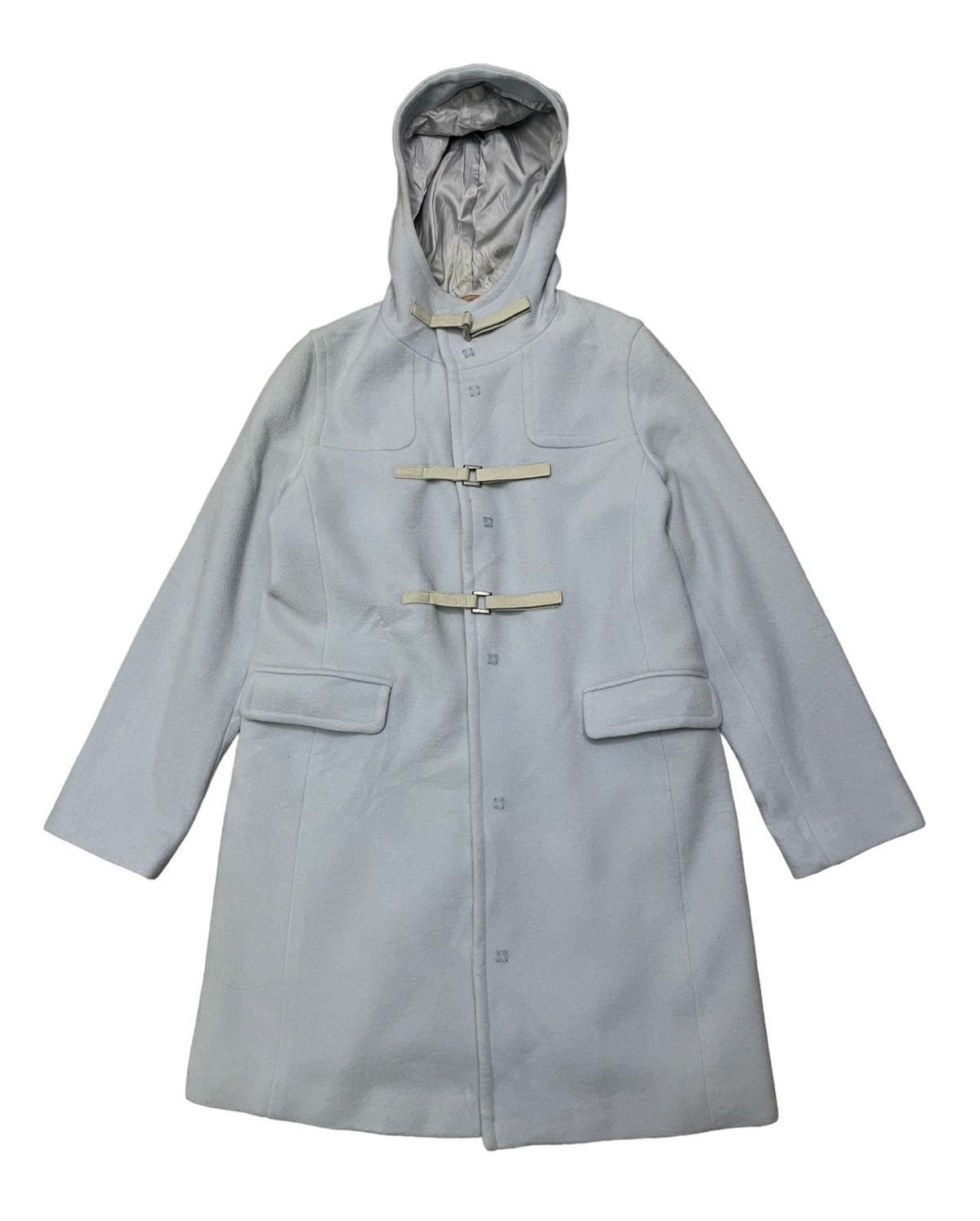 Burberry Vintage Burberry Wool Duffle Coat Baby Blue Women Size 38 Size S / US 4 / IT 40 - 2 Thumbnail