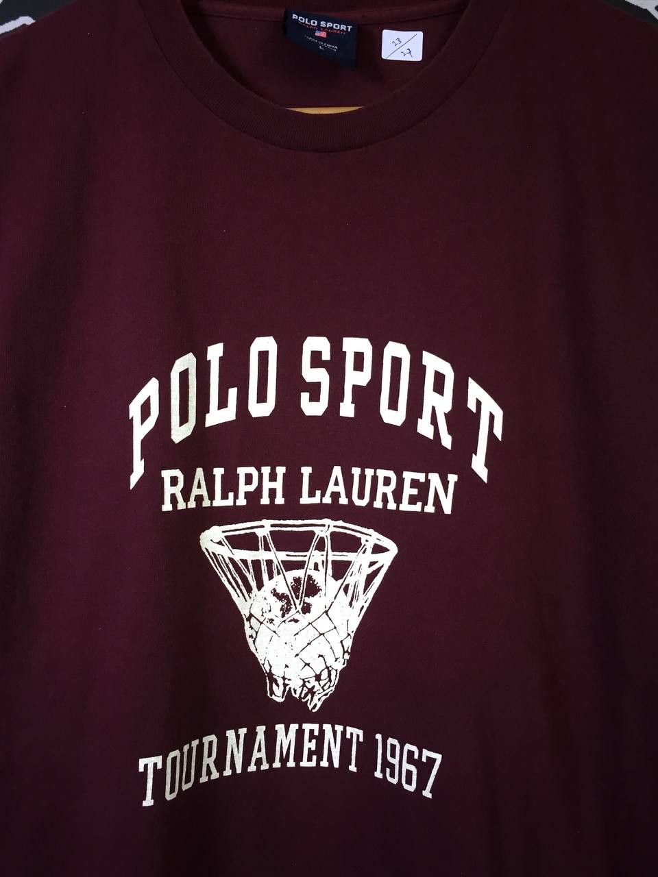 Polo Ralph Lauren Vtg Polo Sport Ralph Lauren Tournament 1967 Tee Size US L / EU 52-54 / 3 - 4 Thumbnail