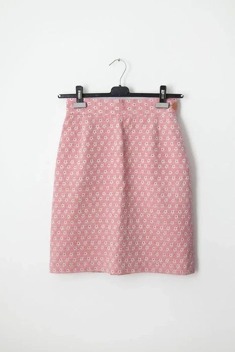 image of Vivienne Westwood Vintage Pink Daisy Embroideries Skirt, Women's (Size 30)