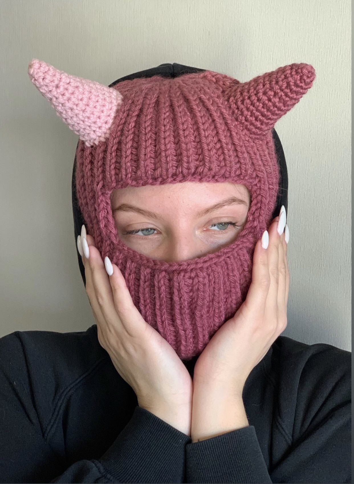 Other Hand-knitted Balaclava Mask Hall Size ONE SIZE - 2 Thumbnail